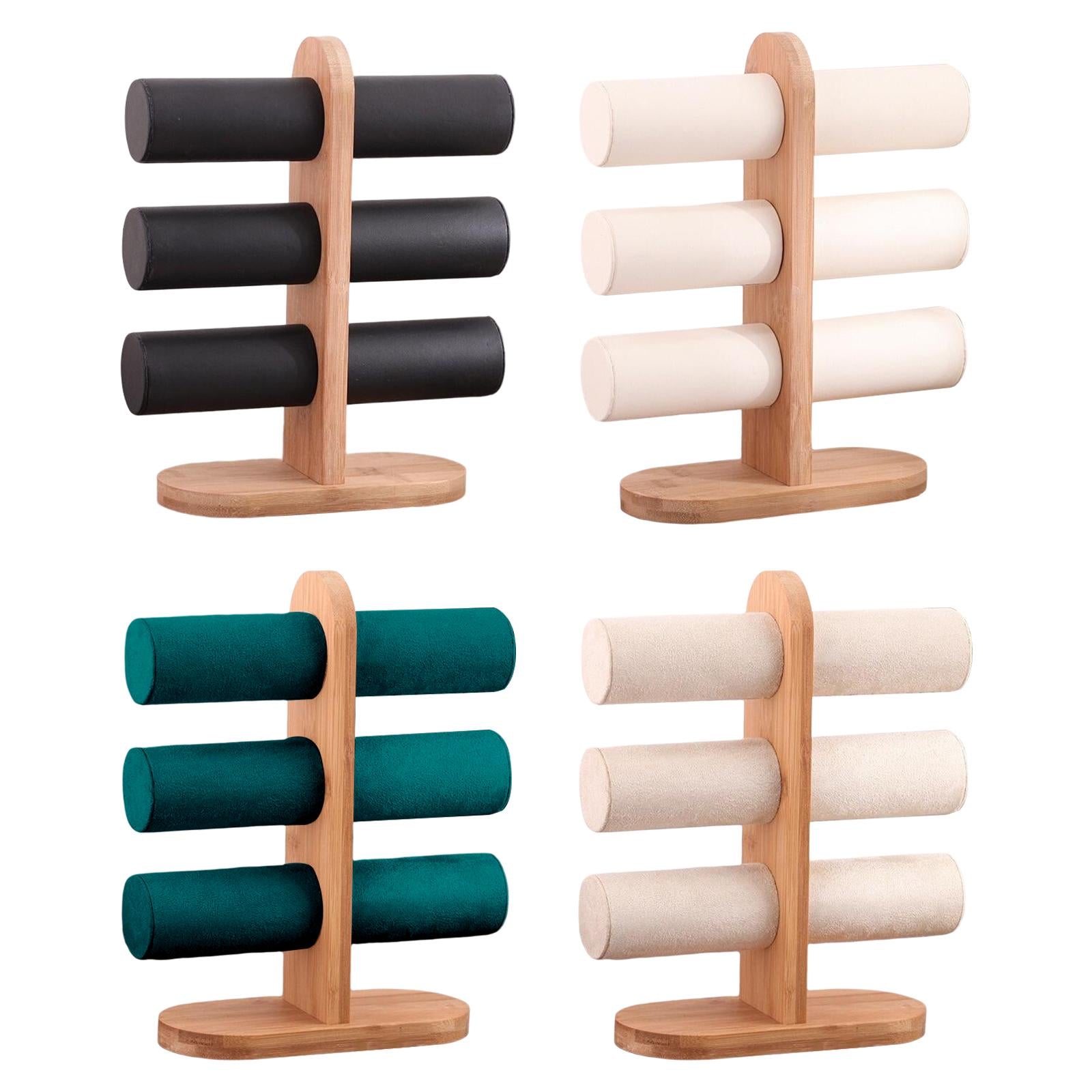 Jewelry Display Rack T Bar Bracelet Rack Wrist Watch Organizer White