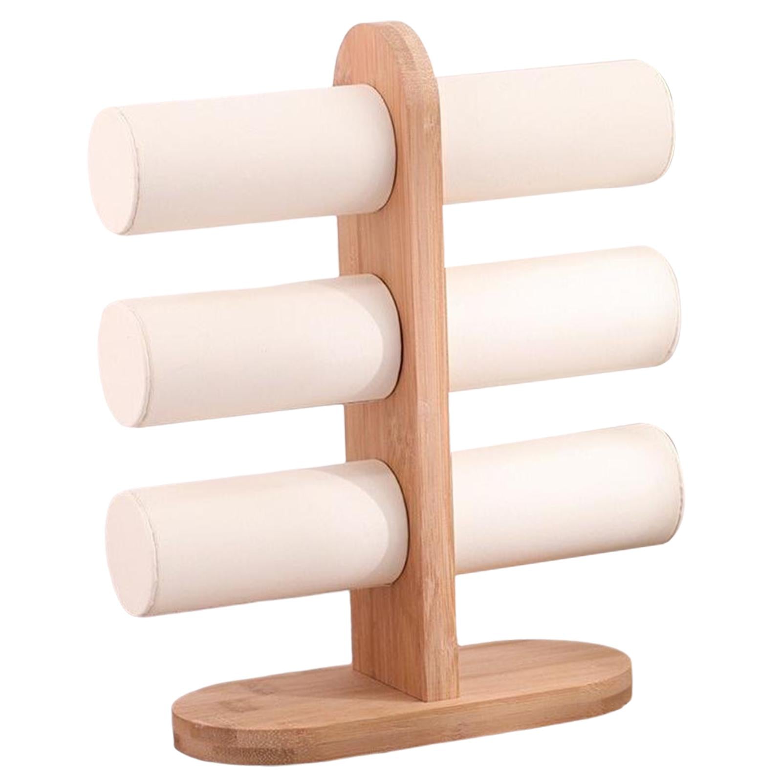 Jewelry Display Rack T Bar Bracelet Rack Wrist Watch Organizer White