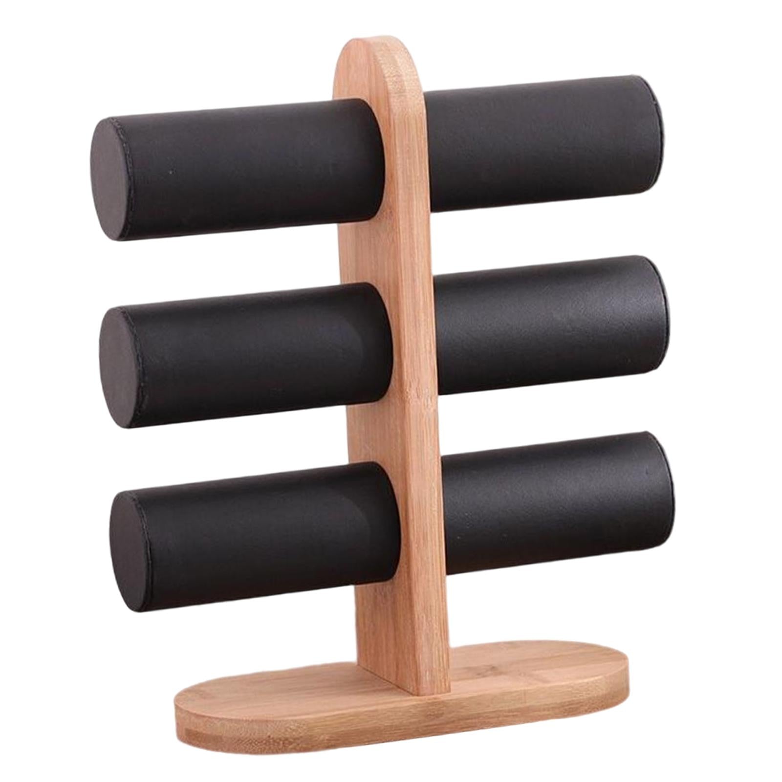 Jewelry Display Rack T Bar Bracelet Rack Wrist Watch Organizer Black