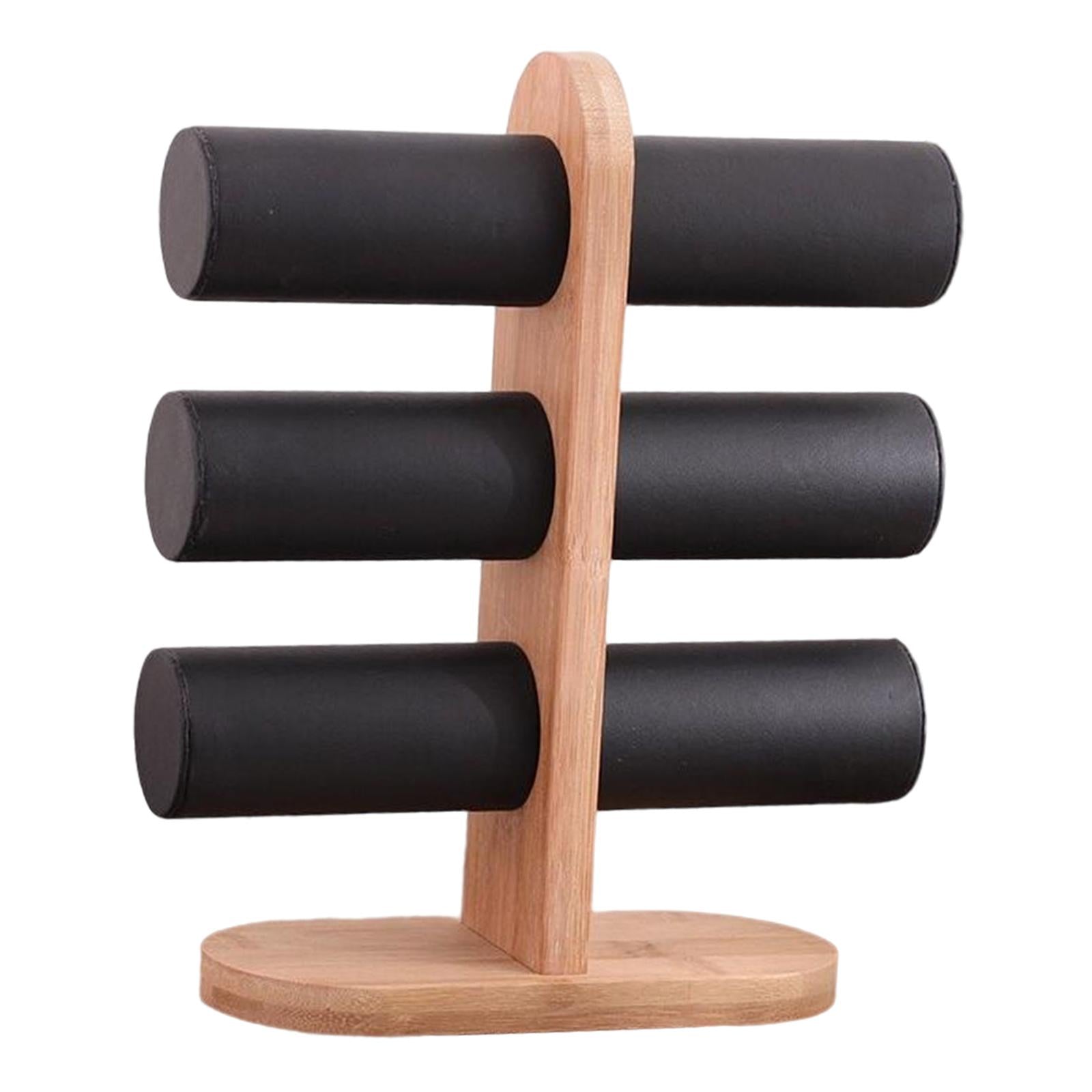 Jewelry Display Rack T Bar Bracelet Rack Wrist Watch Organizer Black