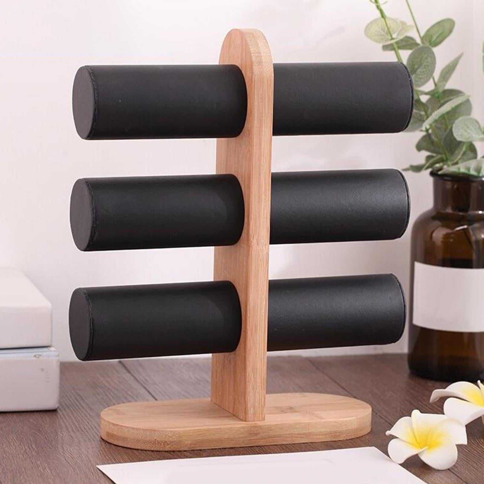 Jewelry Display Rack T Bar Bracelet Rack Wrist Watch Organizer Black