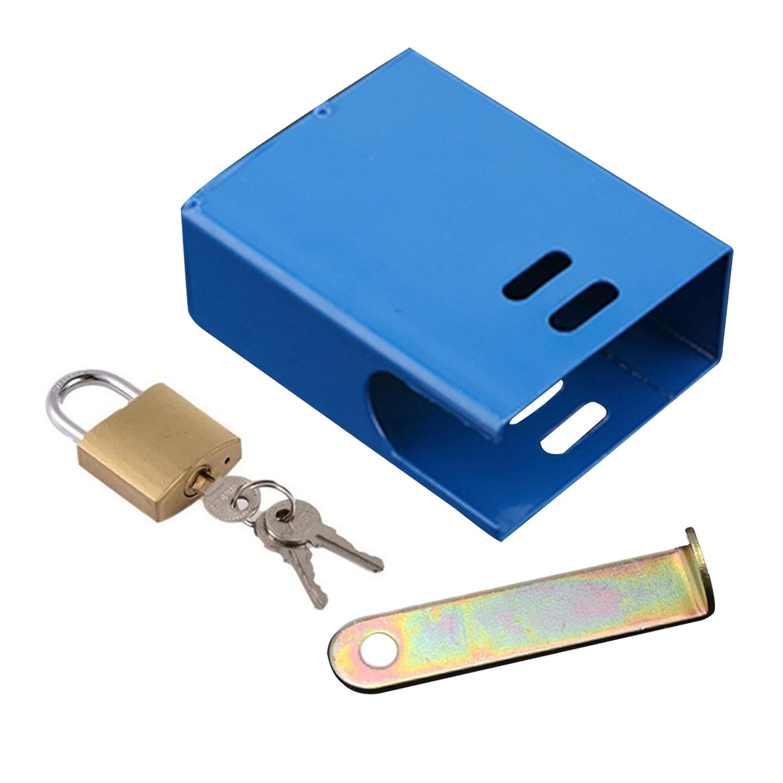 Outdoor Faucet Lock Cover Anti Theft Tap Padlock for Park Blue Square