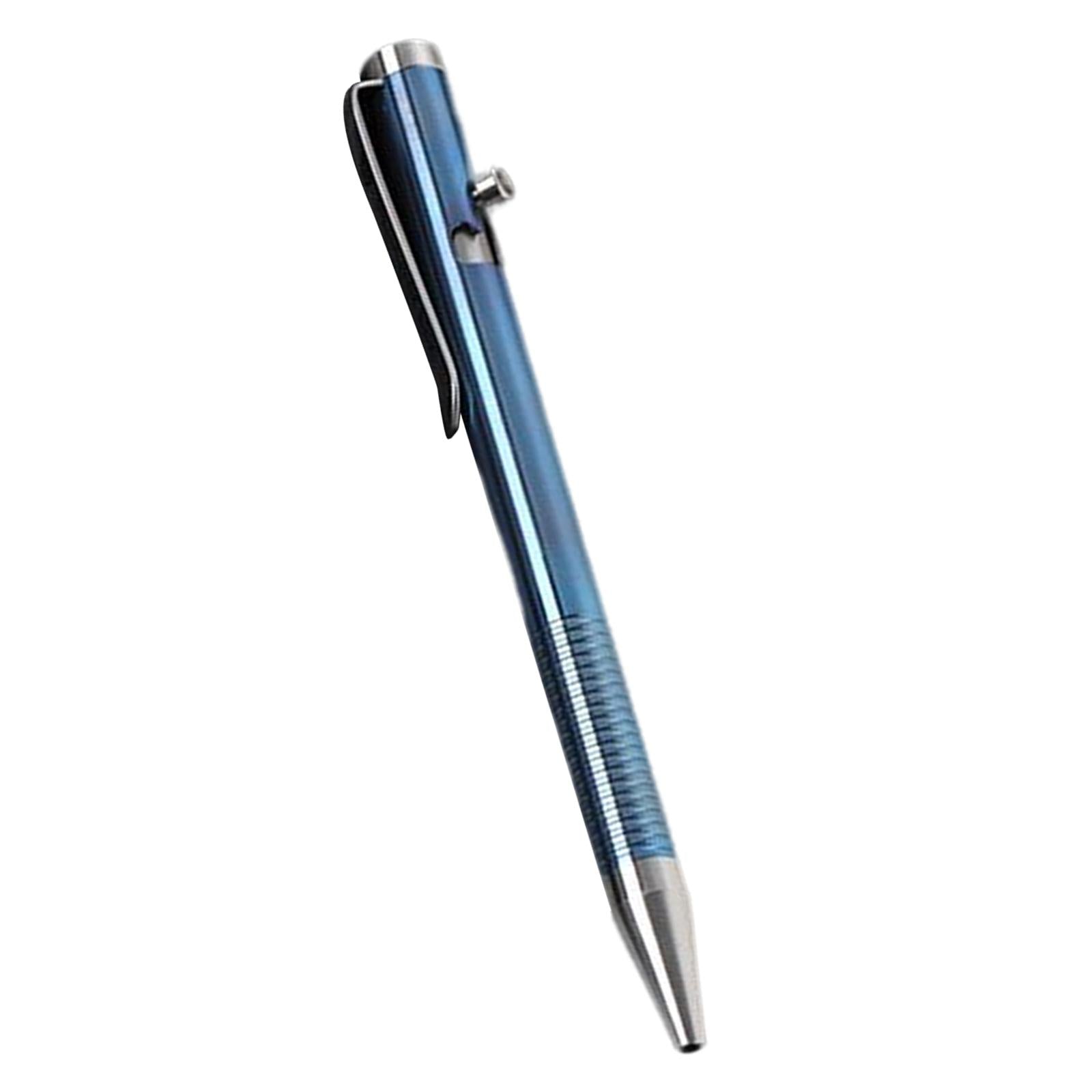 Retractable Ballpoint Pen Titanium Alloy Rollerball Pen Writing Blue