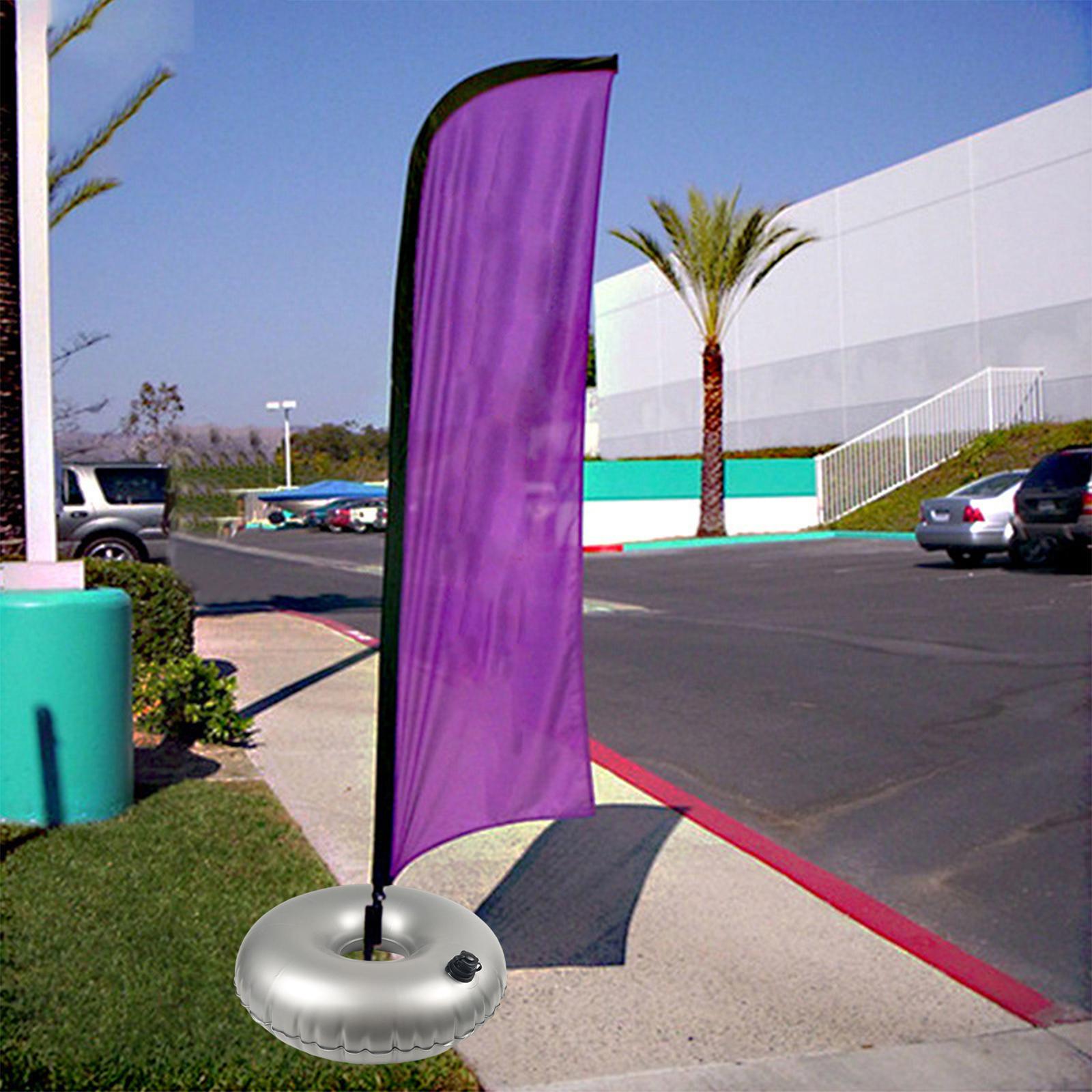 Water Weight Bag Round Flag Water Base Windproof for Patio Beach Outdoor