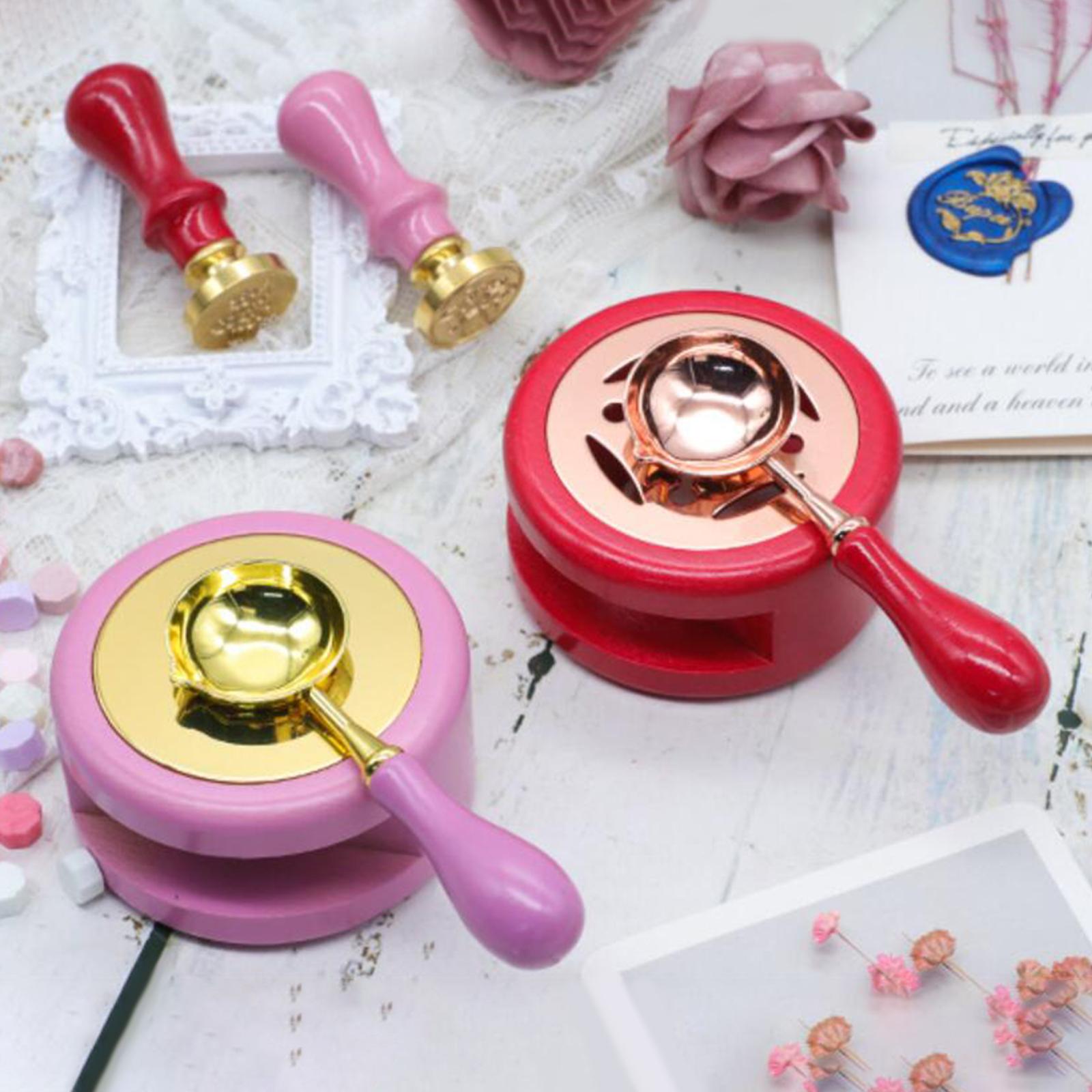 Seal Wax Melting Furnace Tool Wax Seal Spoon Holder for Envelope Pink