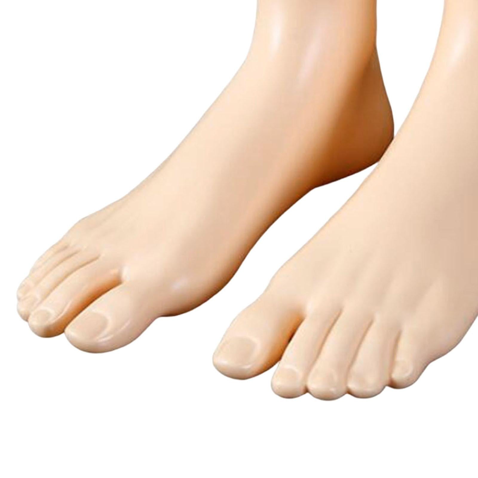 PVC Mannequin Adult Feet Ankle Bracelet Foot Left and Right for Toe Rings Normal