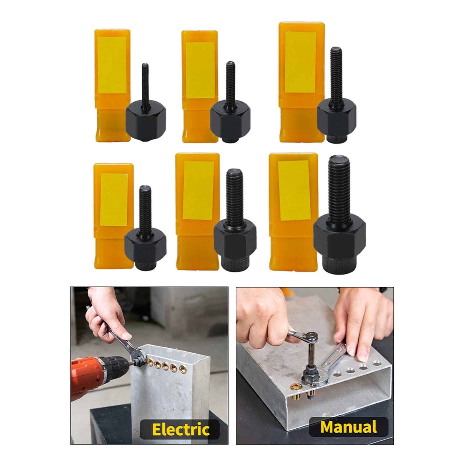 Cordless Riveting Drill Adapter Head M3-M10 Steel for Air Rivet Gun Kit M3
