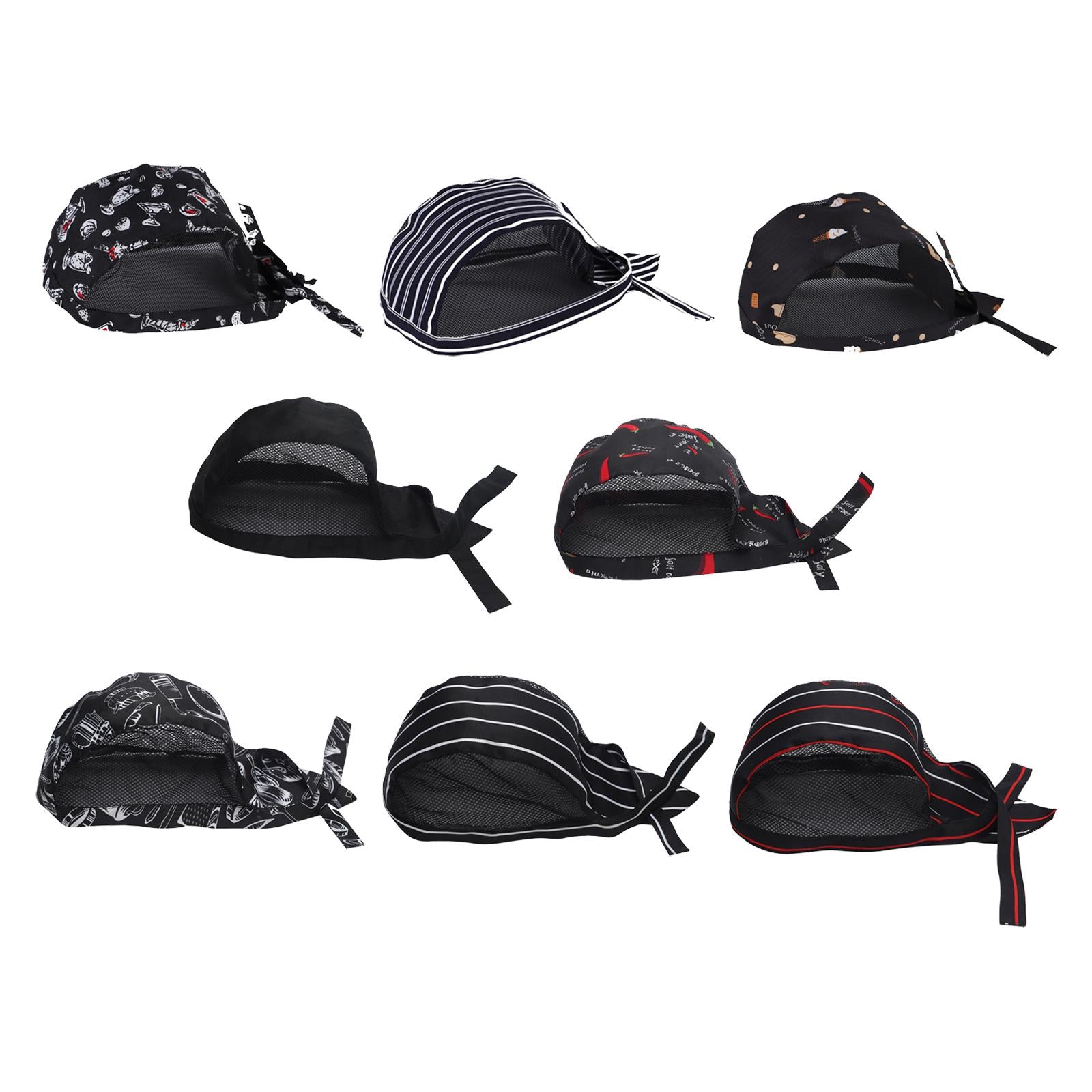 Chef Hat Waiter Grill Unisex BBQ Bakery Uniform Caps Hat Black