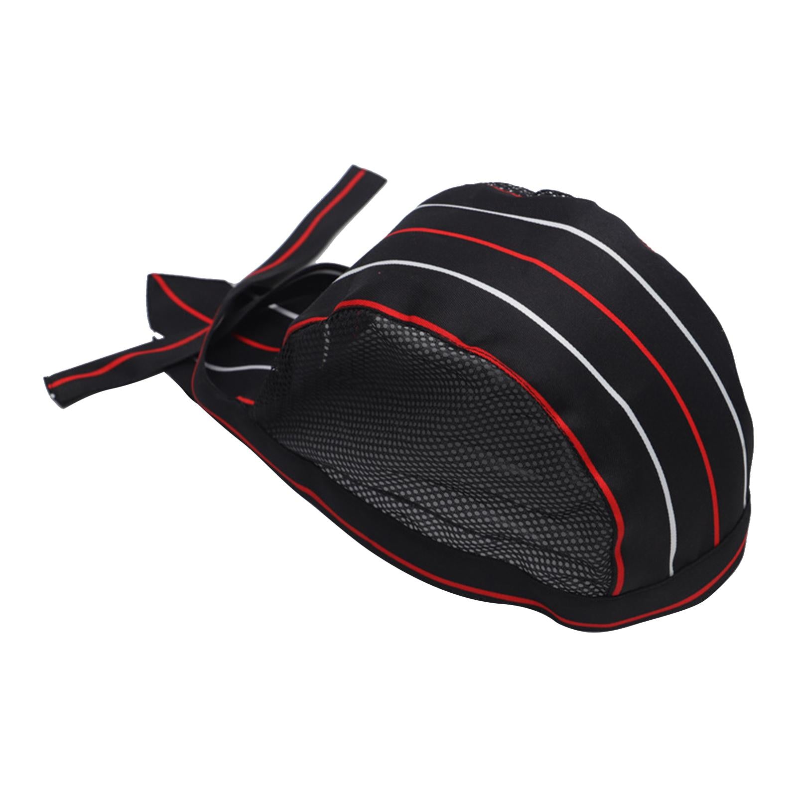 Chef Hat Waiter Grill Unisex BBQ Bakery Uniform Caps Hat Red White Strips