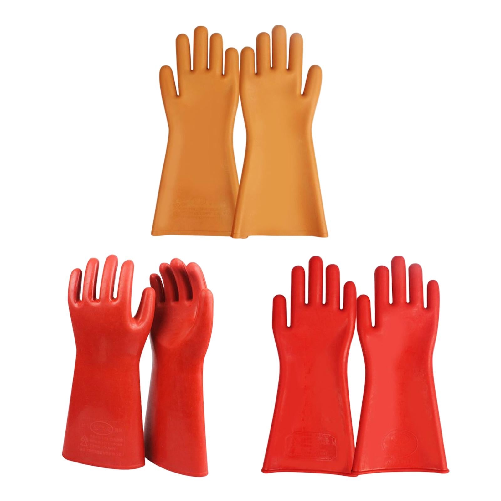 Insulating Gloves Rubber Electrical Protection Waterproof for Man Woman 5kV
