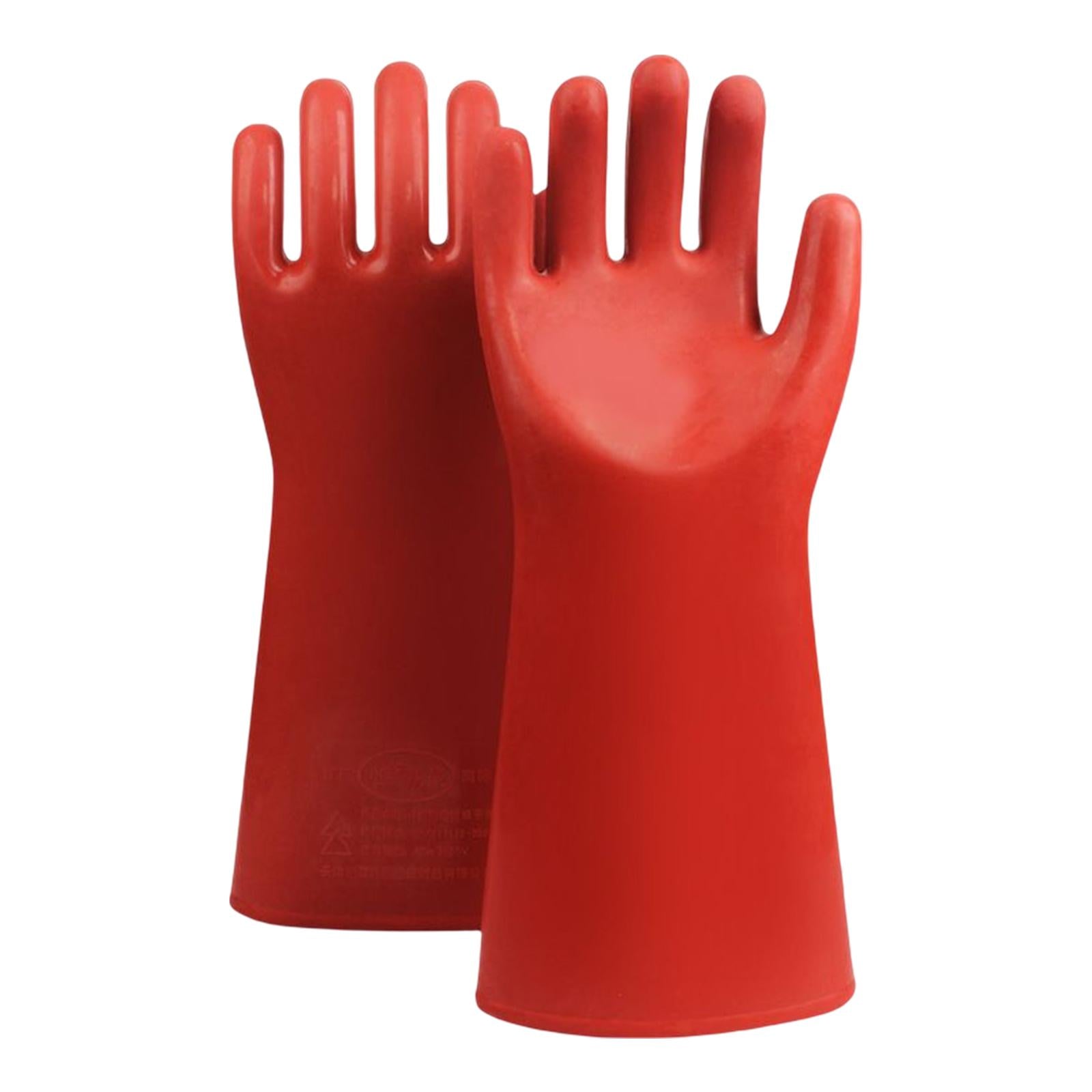 Insulating Gloves Rubber Electrical Protection Waterproof for Man Woman 12kV