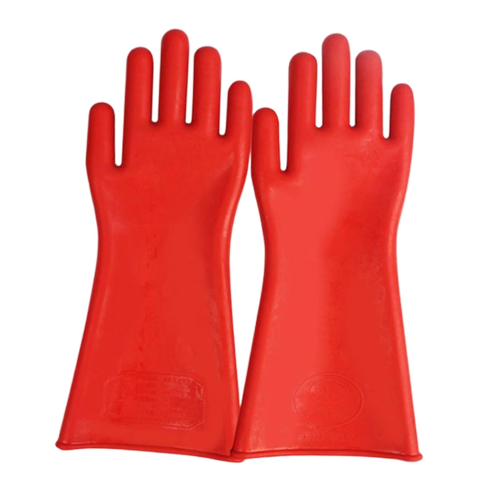 Insulating Gloves Rubber Electrical Protection Waterproof for Man Woman 12kV