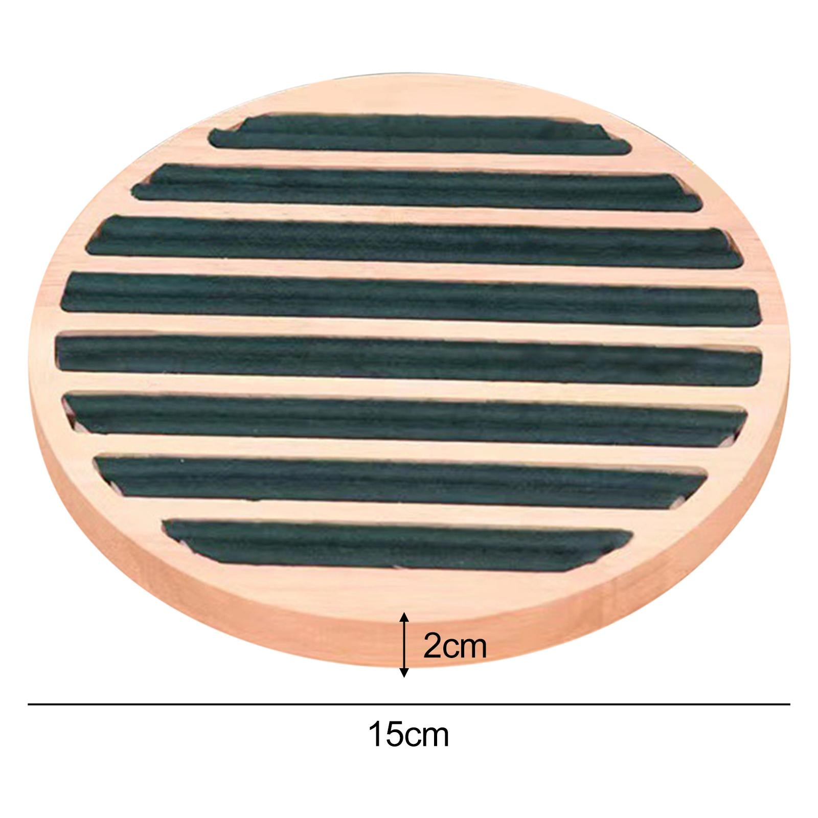 Wood Rings Display Tray 8 Long Slots Storage Holder for Stores Decoration Green