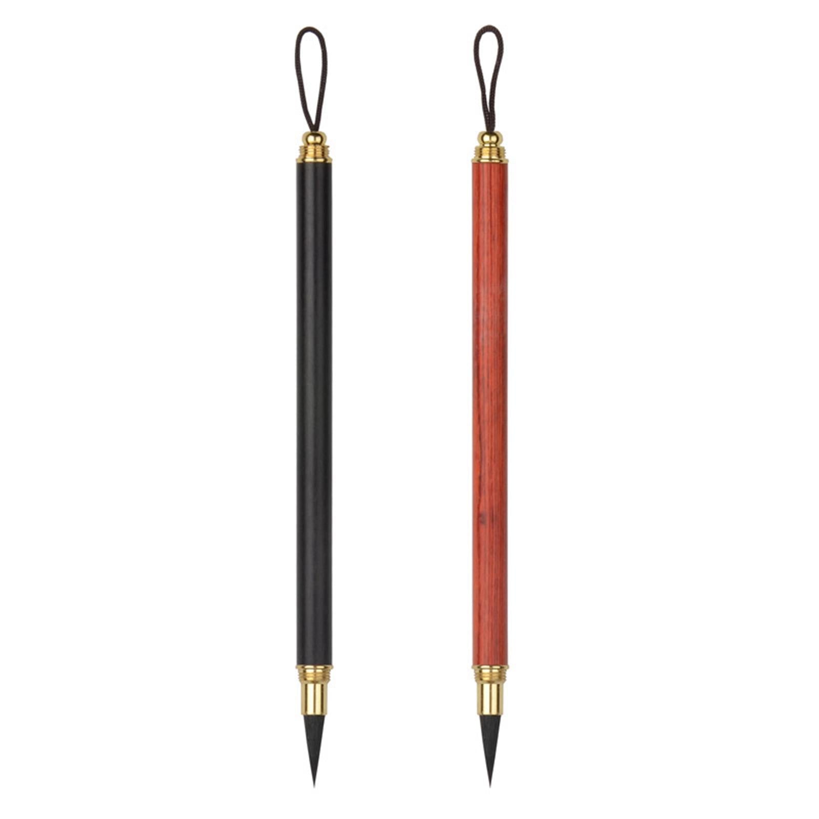 Calligraphy Writing Brush Ink Brush Wooden Handwriting Pen for Calligrapher Black