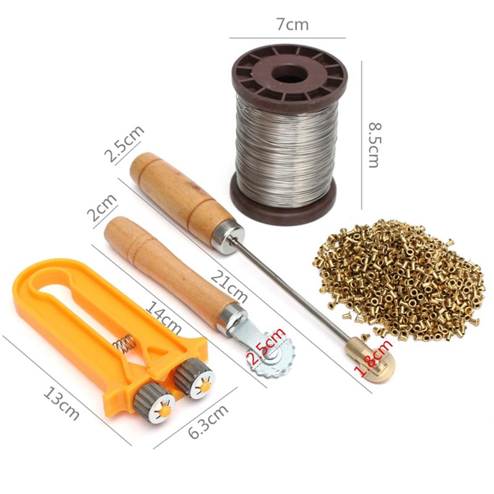 Bee Hive Frame Wire Tool Set Wheel Bee Embedder for Garden Beekeeper Yard