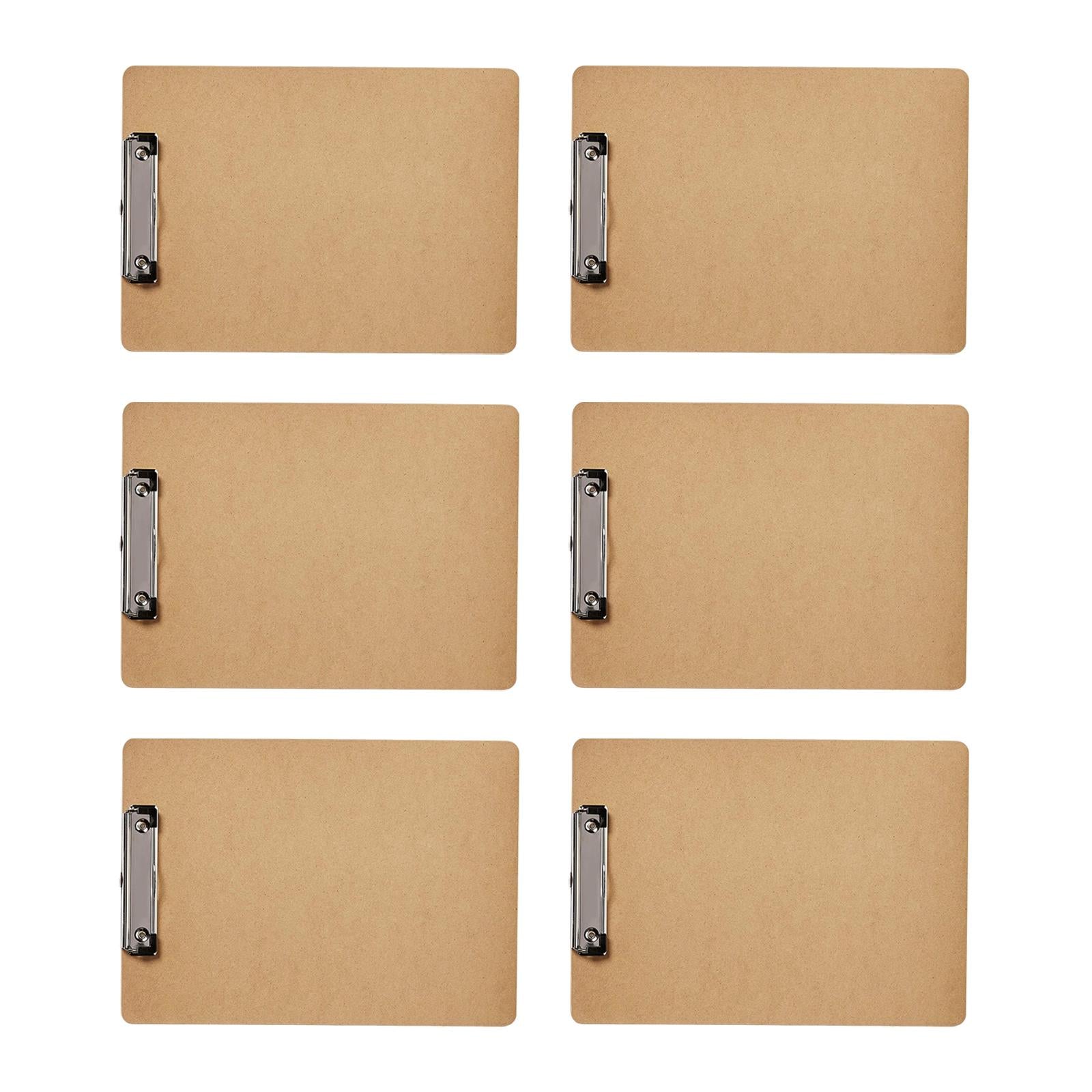 6Pcs Standard A4 Letter Size Clipboard with Low Profile Clip for Women