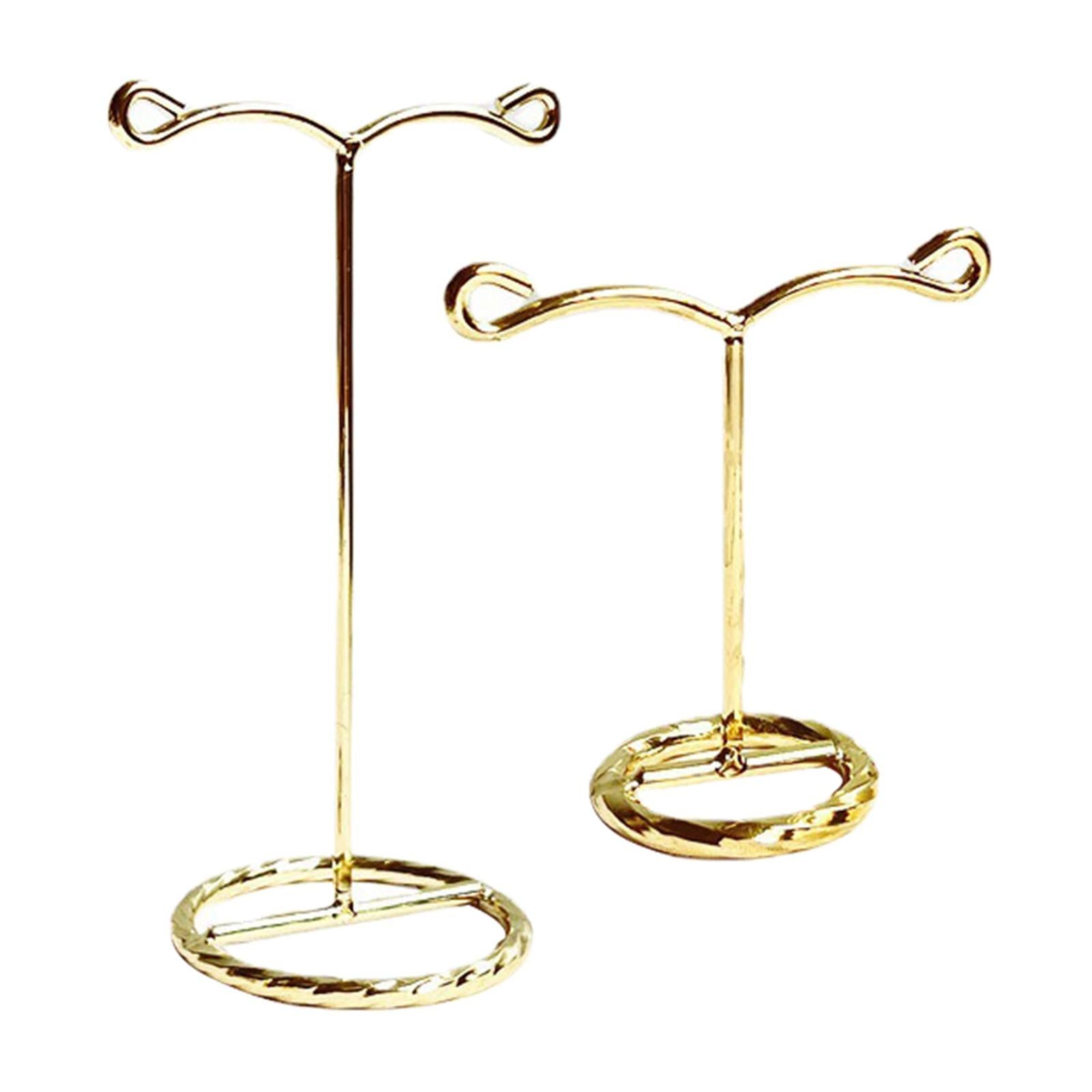 Metal Earring Display Stand Holder Jewelry Necklace Rack Organizer Height 14cm