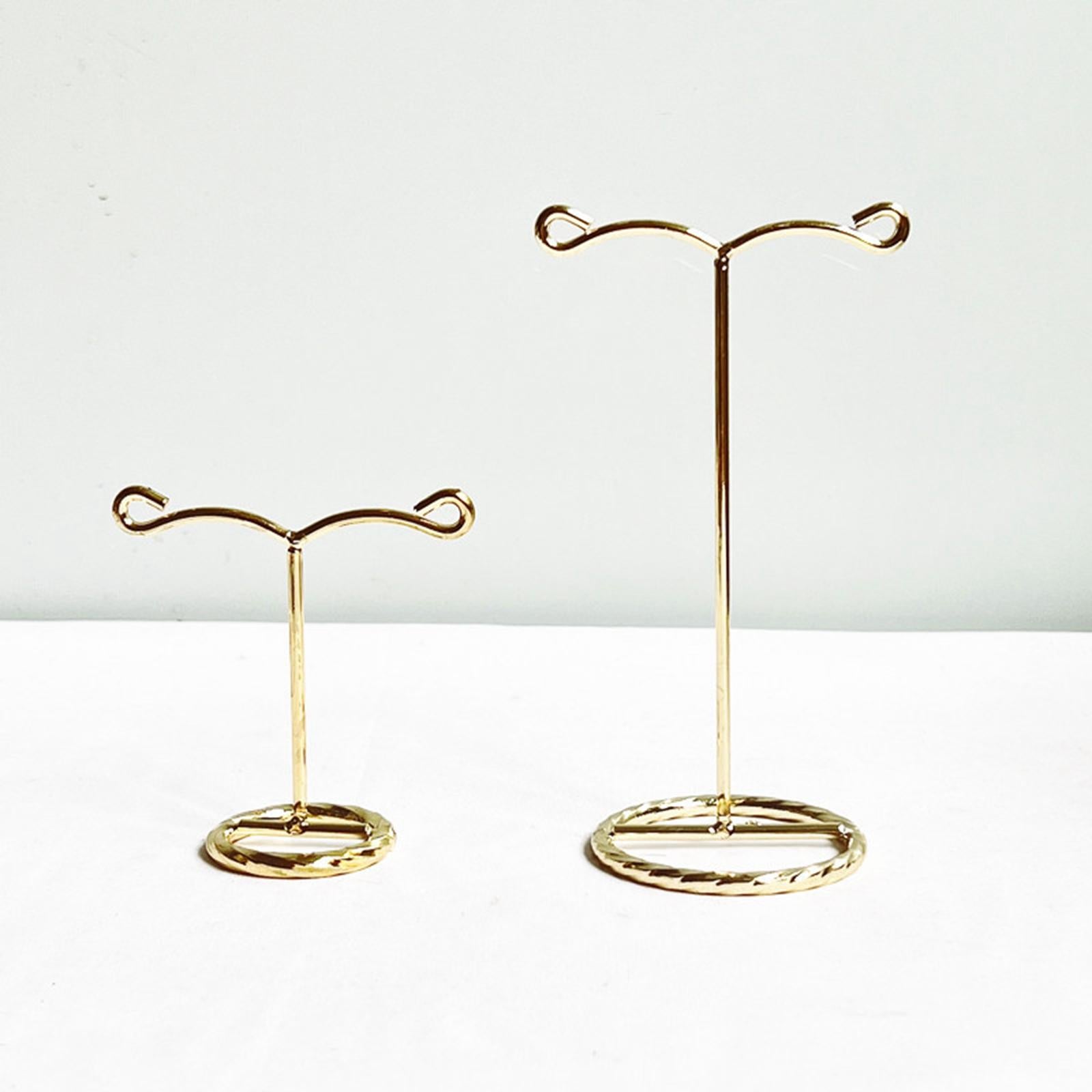 Metal Earring Display Stand Holder Jewelry Necklace Rack Organizer Height 8cm