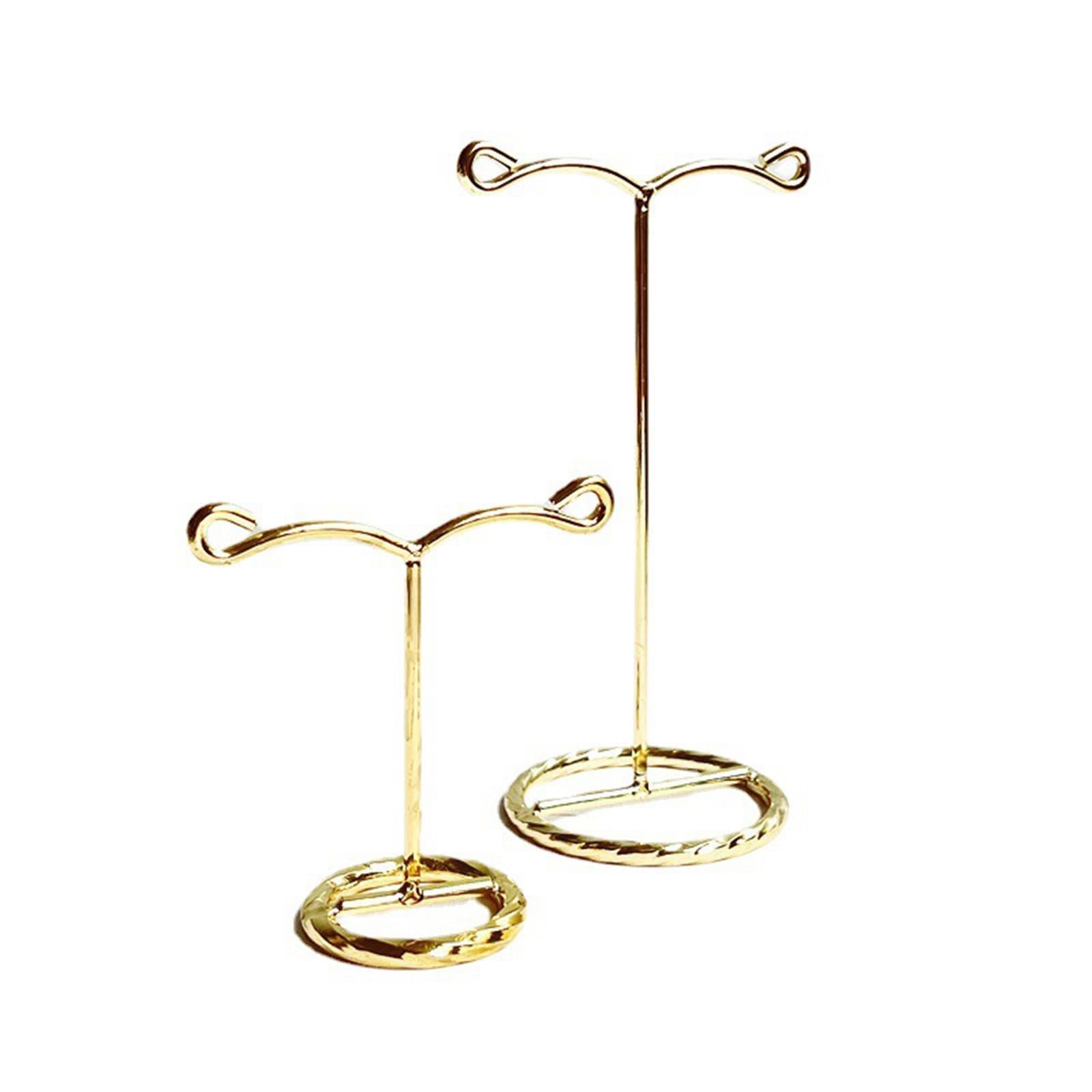 Metal Earring Display Stand Holder Jewelry Necklace Rack Organizer Height 8cm