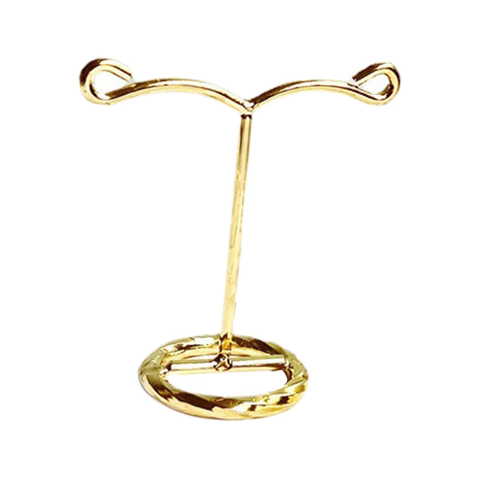 Metal Earring Display Stand Holder Jewelry Necklace Rack Organizer Height 8cm