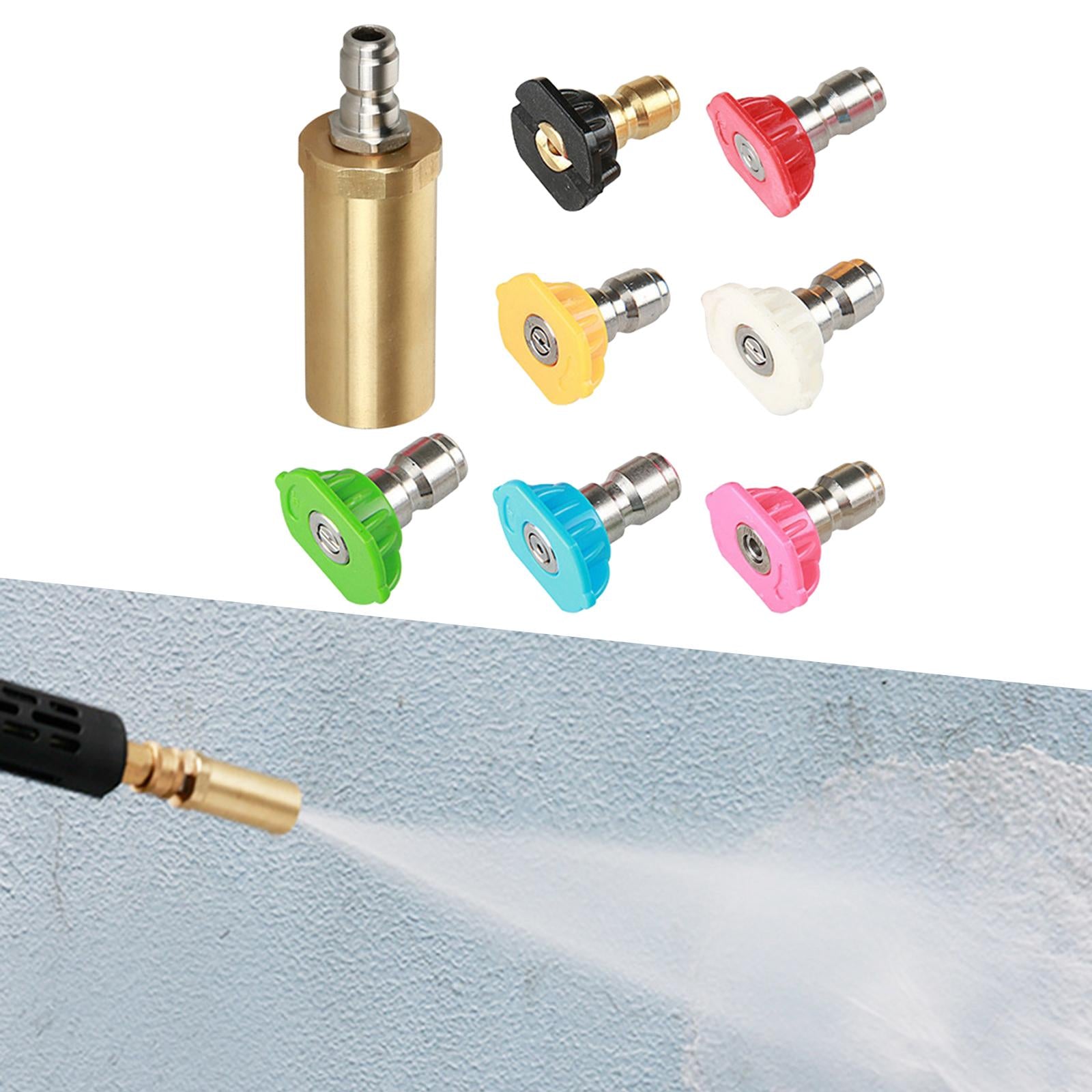 High Pressure Washer Turbo Nozzle with 7 Spray Tip for Cleaning Gutters