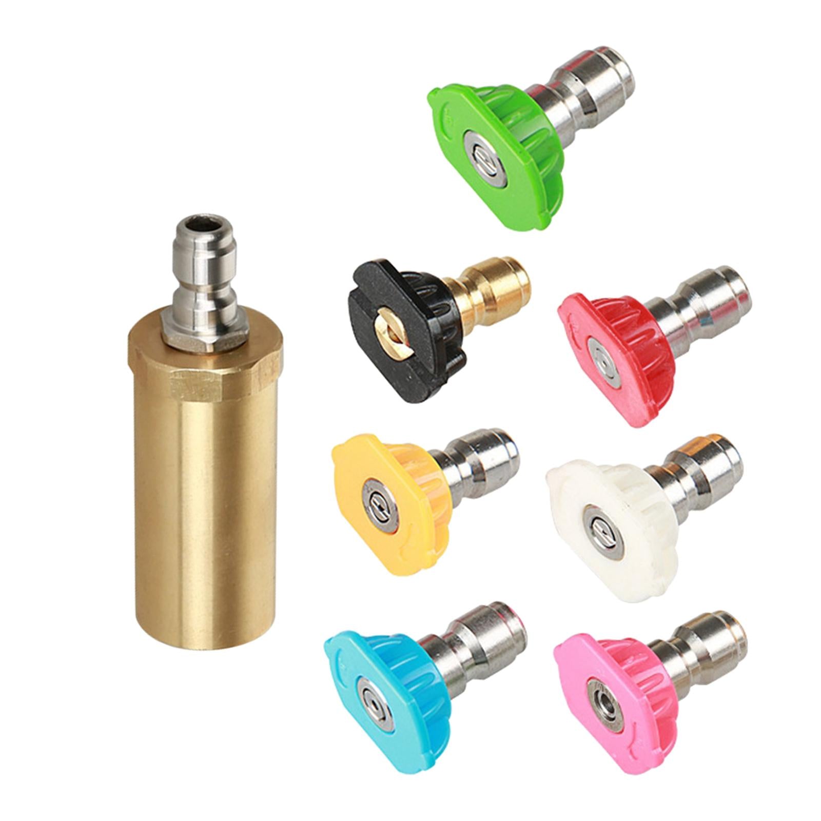 High Pressure Washer Turbo Nozzle with 7 Spray Tip for Cleaning Gutters
