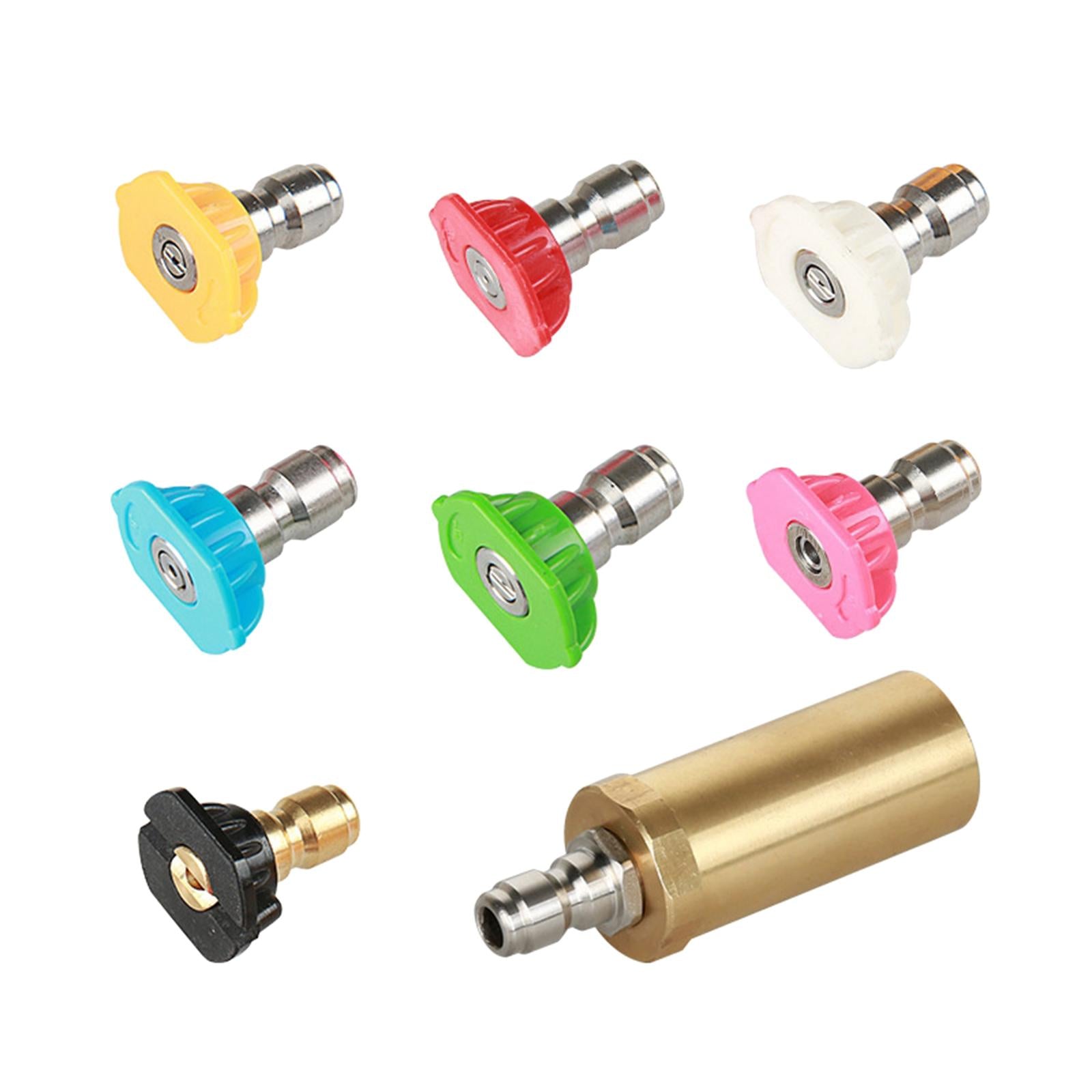 High Pressure Washer Turbo Nozzle with 7 Spray Tip for Cleaning Gutters