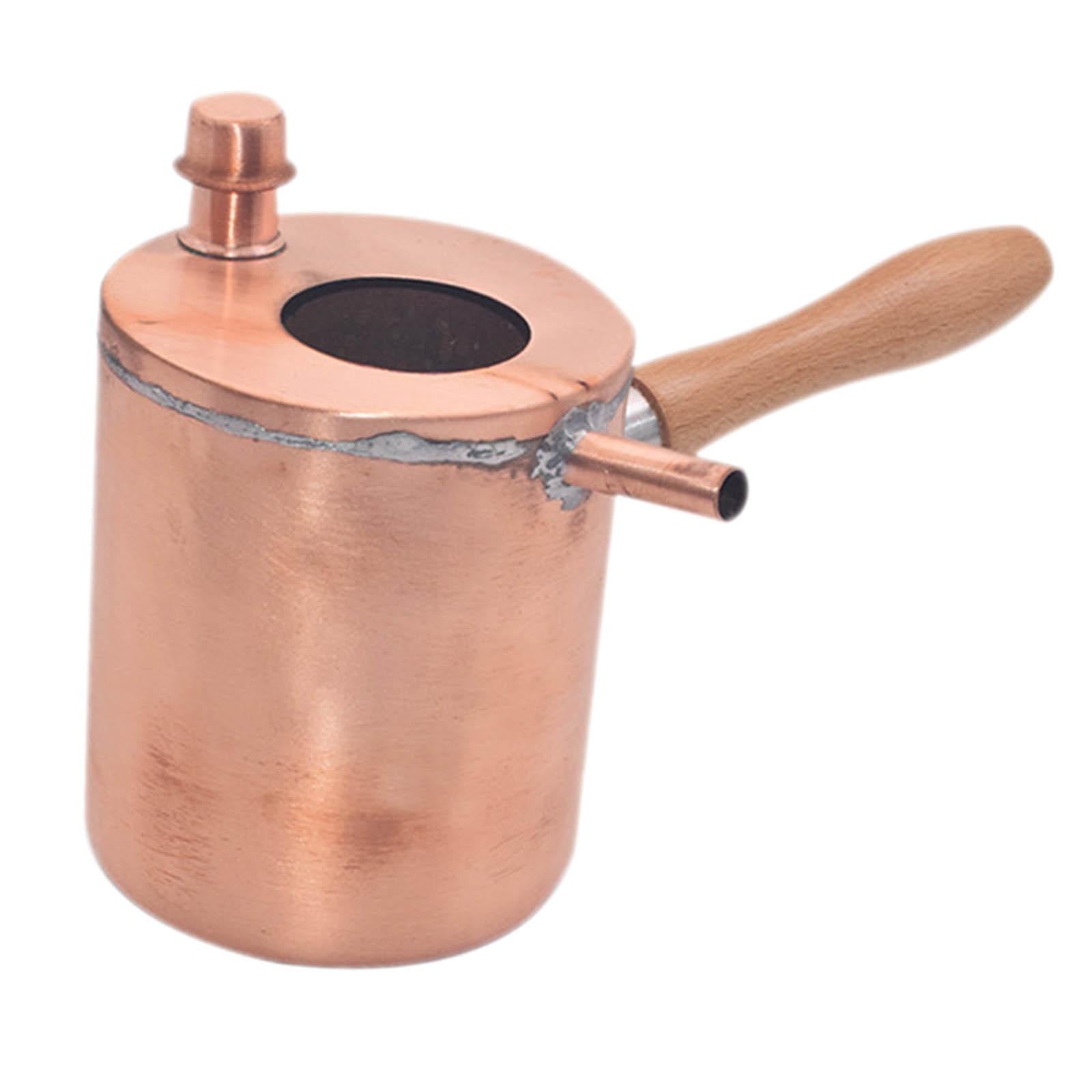 Beeswax Melting Pot Pouring Wax Melting Wooden Handle for Home Beginners