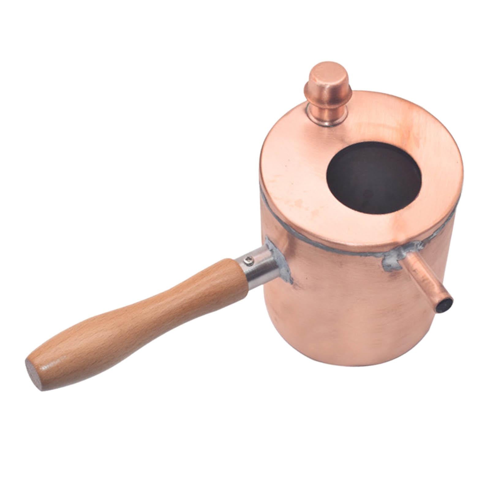 Beeswax Melting Pot Pouring Wax Melting Wooden Handle for Home Beginners