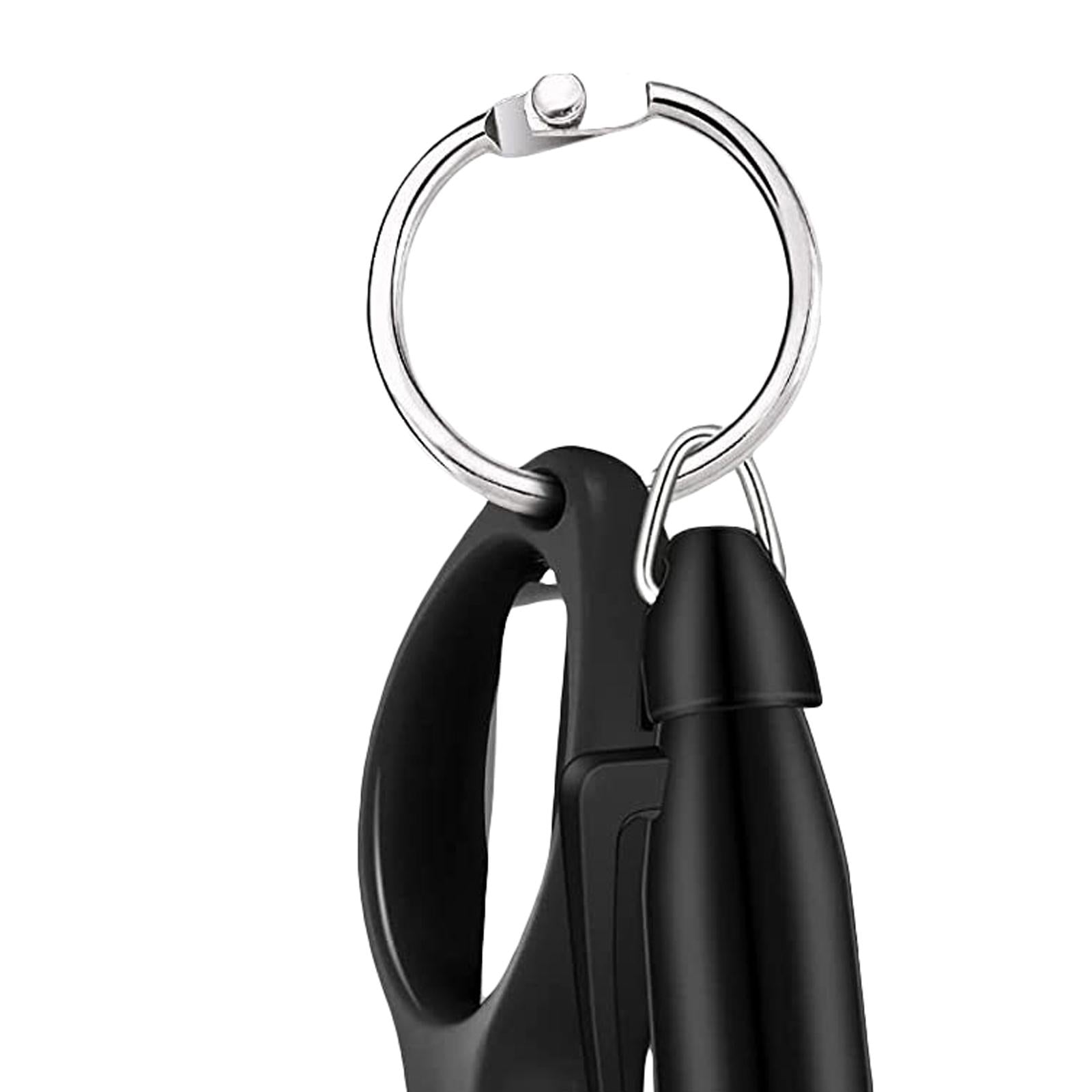 Foldable Scissors KeyChain Silver Metal Scissor Nurse Pen Set Black