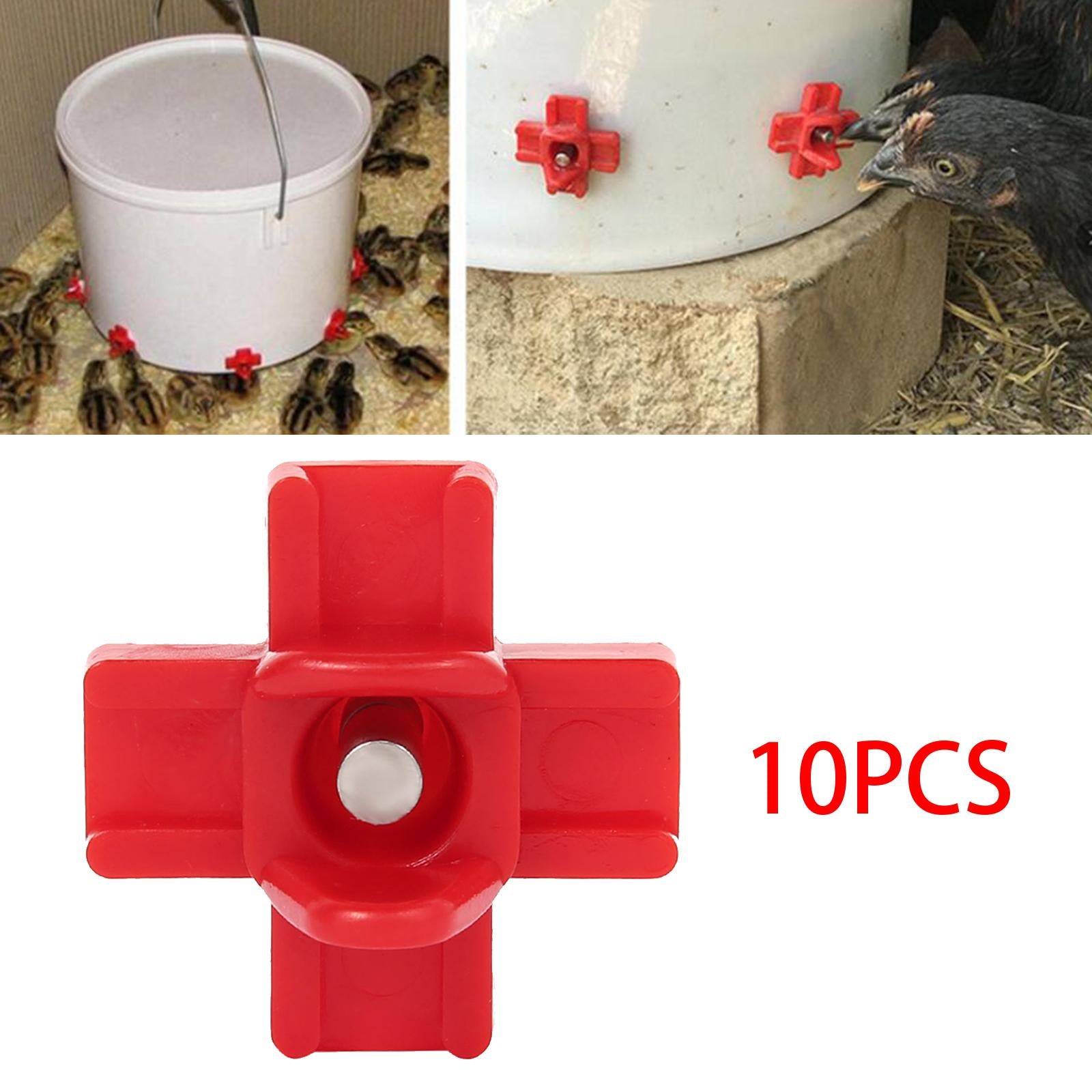 10 Pieces Chicken Water Feeder Farm for Poultry Supplies Goose Birds