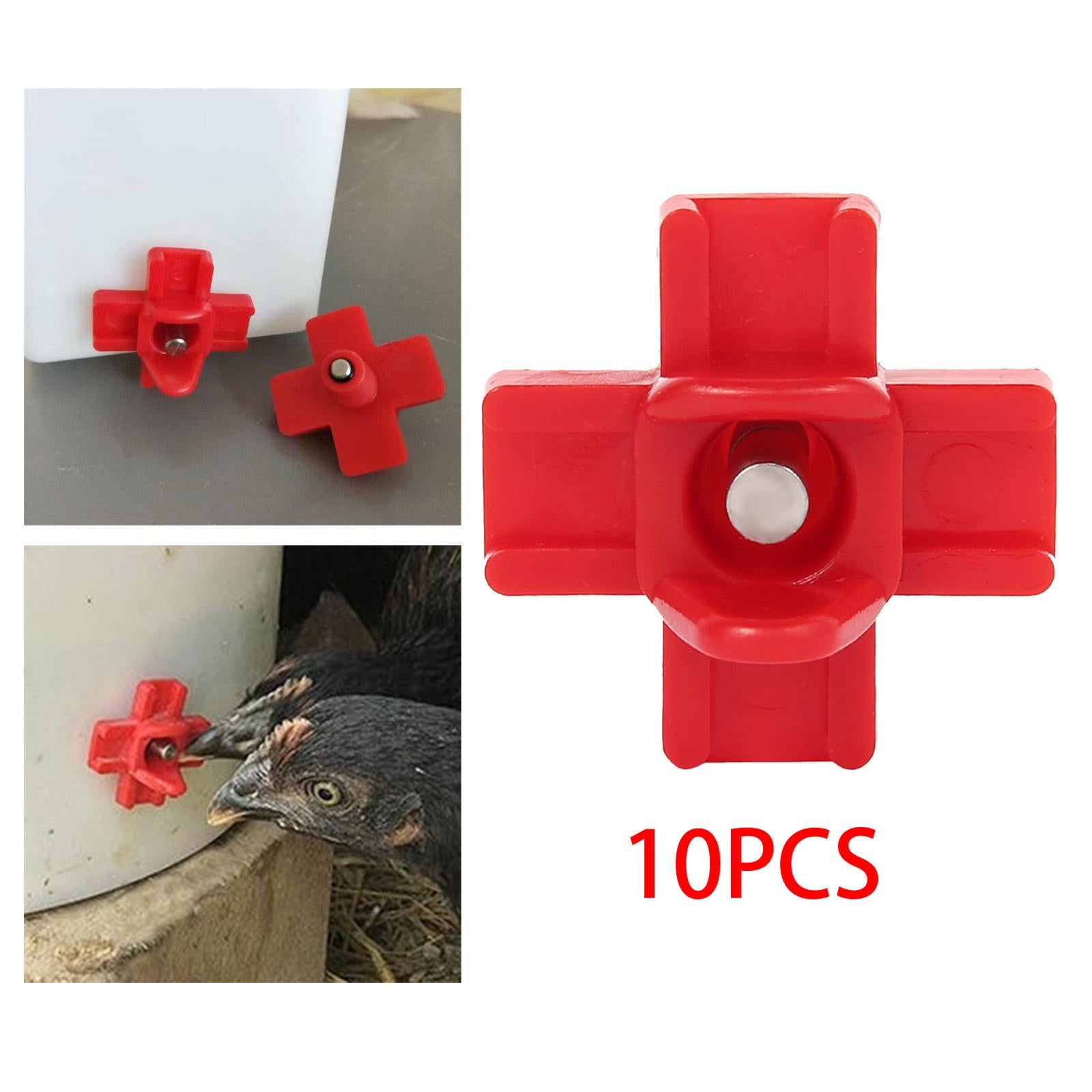 10 Pieces Chicken Water Feeder Farm for Poultry Supplies Goose Birds