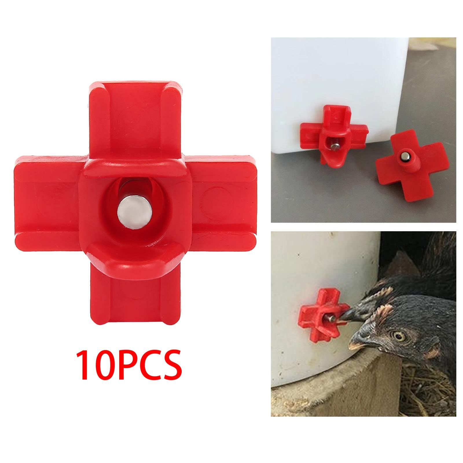 10 Pieces Chicken Water Feeder Farm for Poultry Supplies Goose Birds