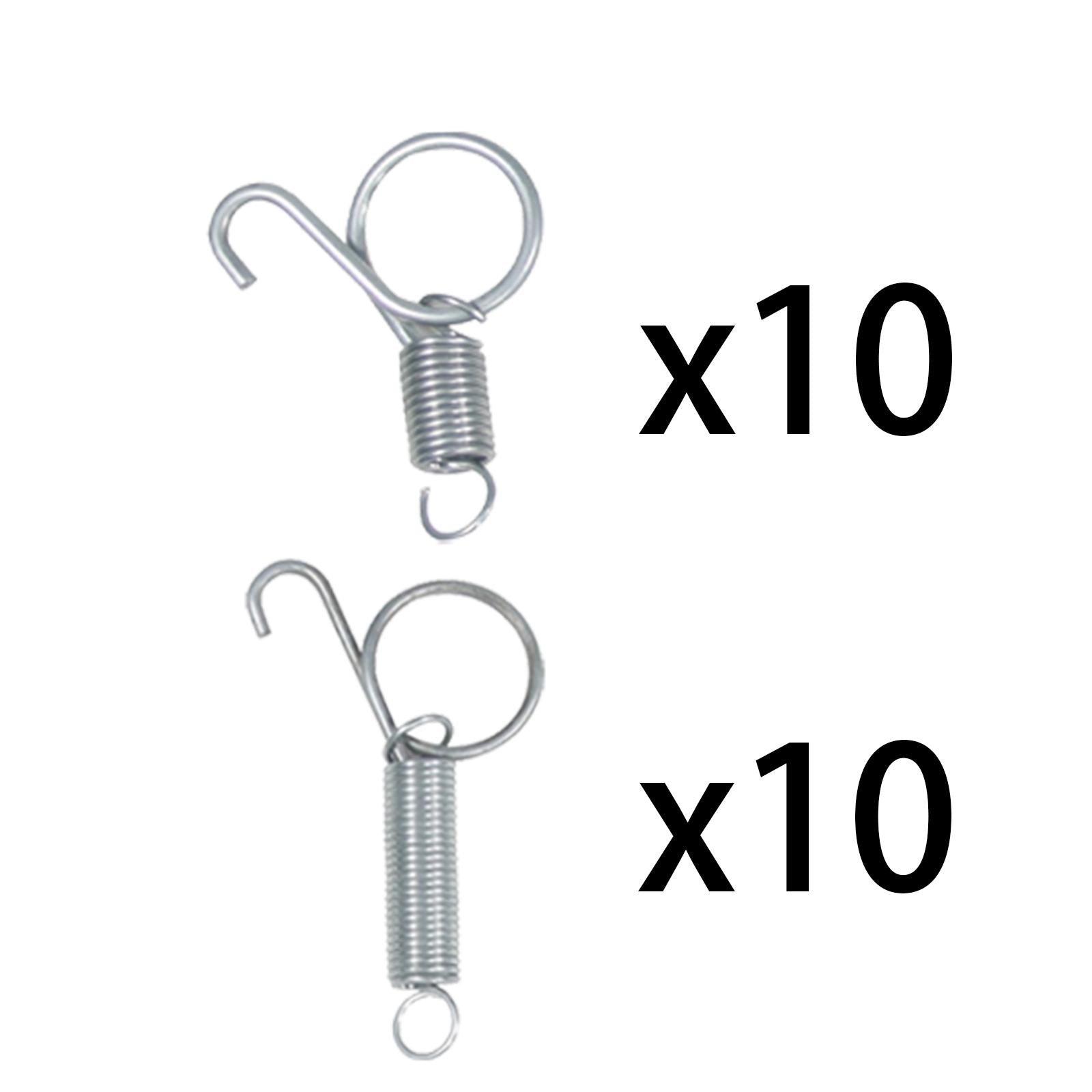 10 Packs Elastic Metal Cage Door Spring Hook for Rabbit Cage Small