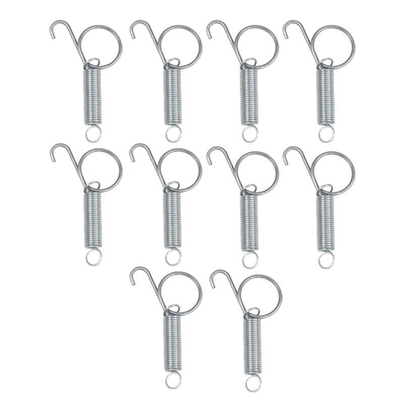 10 Packs Elastic Metal Cage Door Spring Hook for Rabbit Cage Large