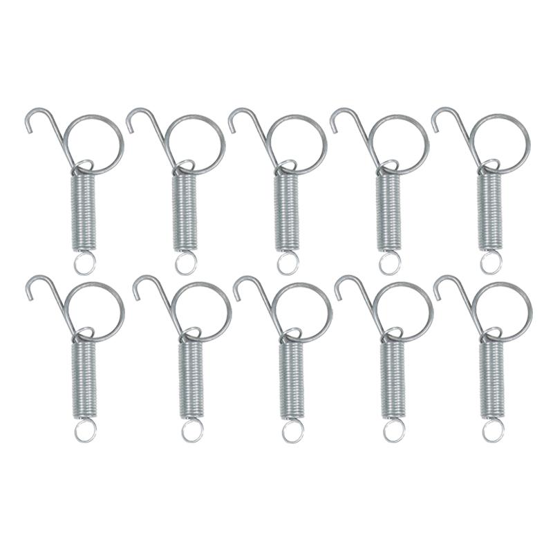 10 Packs Elastic Metal Cage Door Spring Hook for Rabbit Cage Large