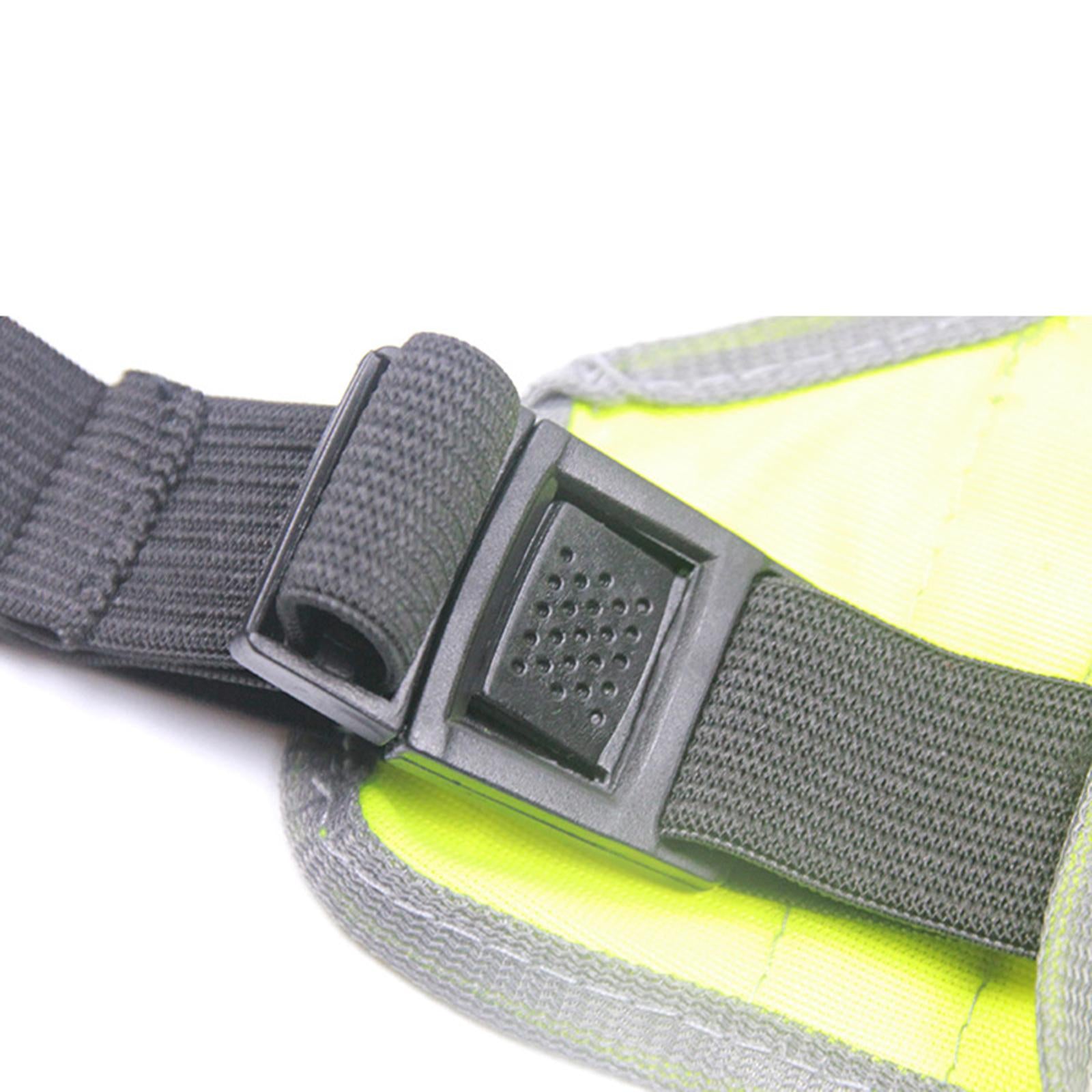 Reflective Vest Adjustable Sleeveless Garment for Cycling Runner Unisex