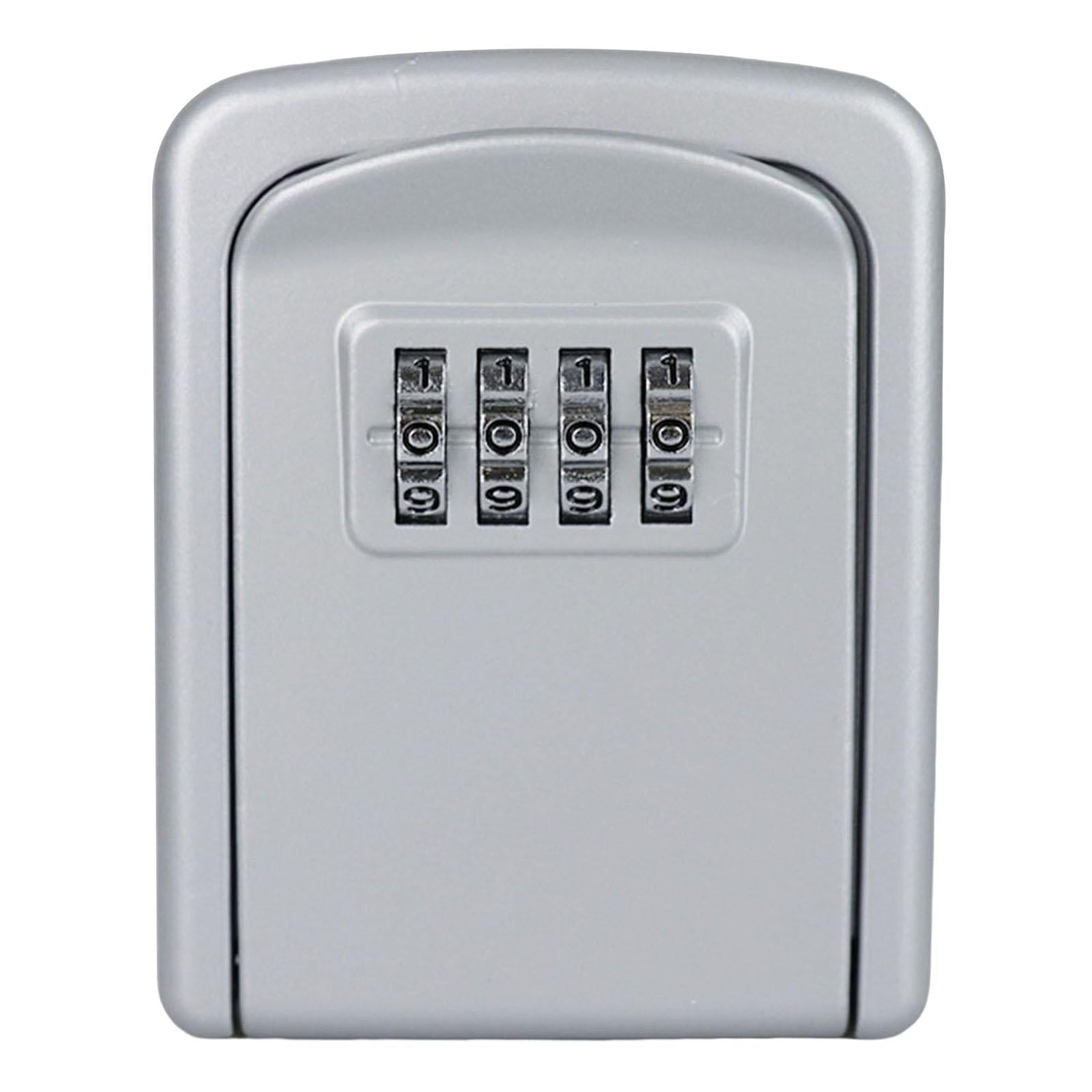 Portable Key Storage Lock Box Combination Lock Box for House silver