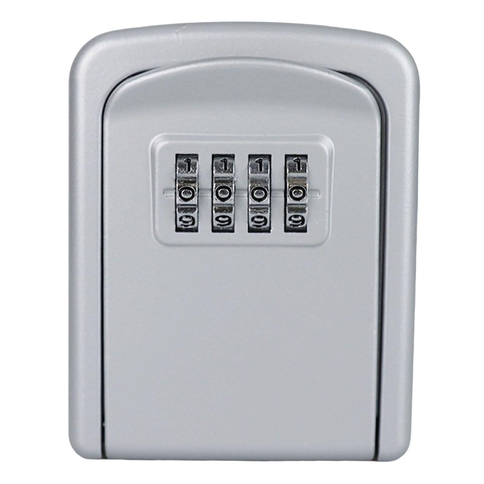 Portable Key Storage Lock Box Combination Lock Box for House silver