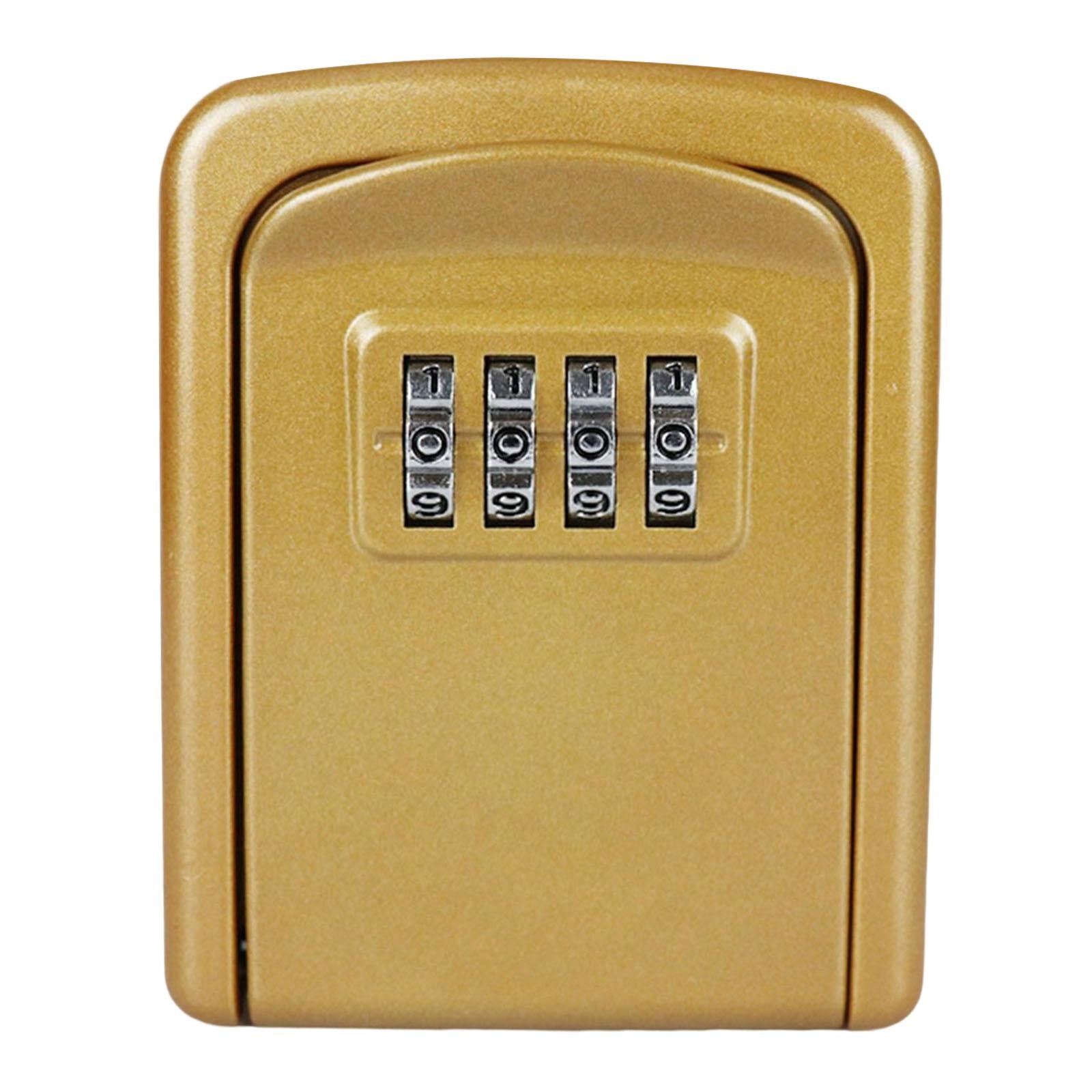 Portable Key Storage Lock Box Combination Lock Box for House gold