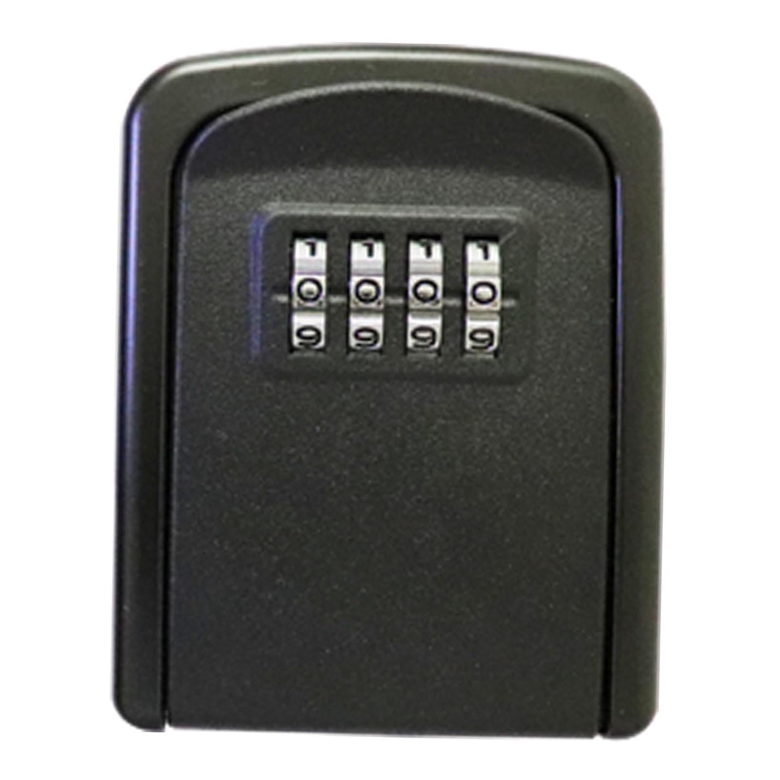 Portable Key Storage Lock Box Combination Lock Box for House black