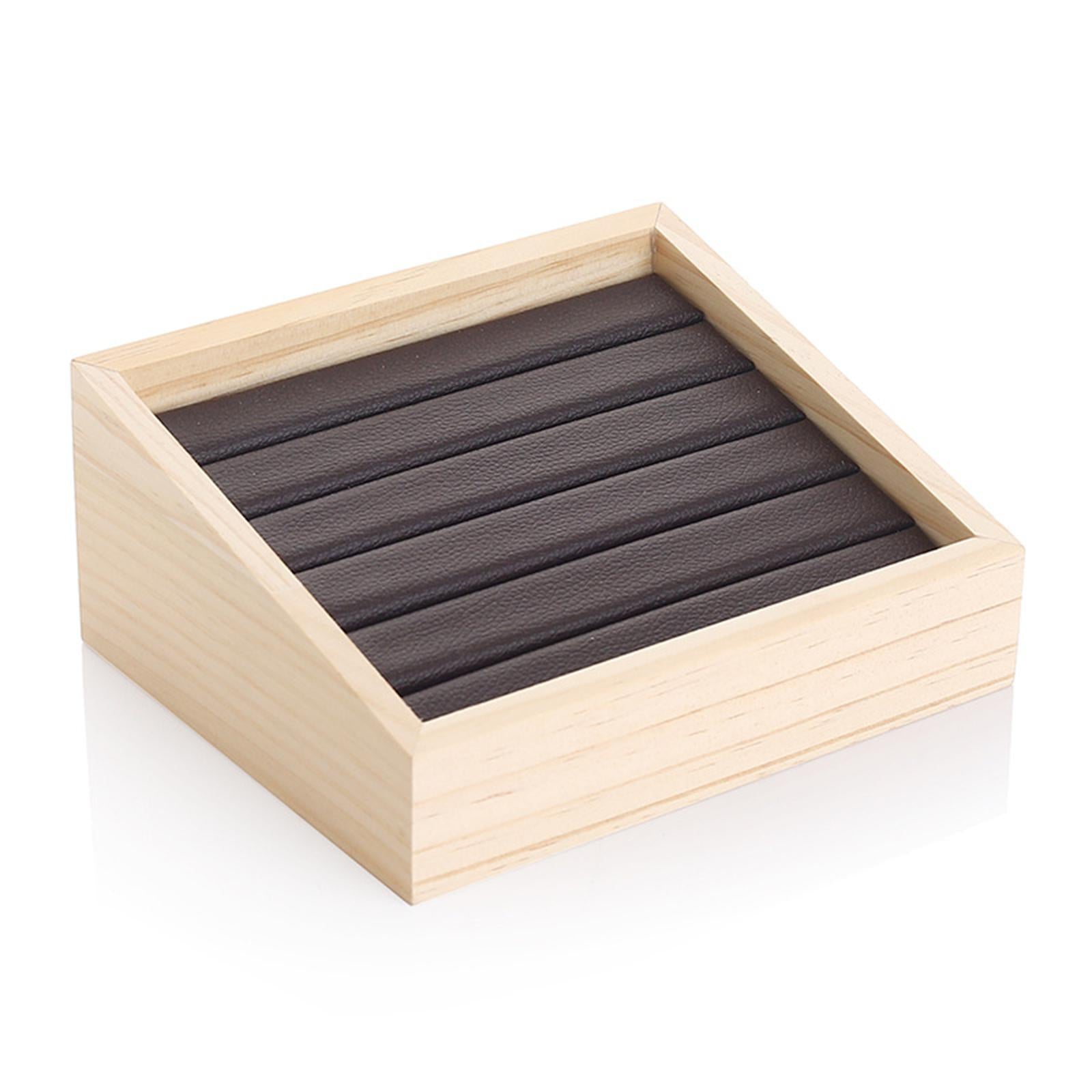 Jewelry Display Stand Decoration for Dresser Bracelet Girls Brown PU Leather