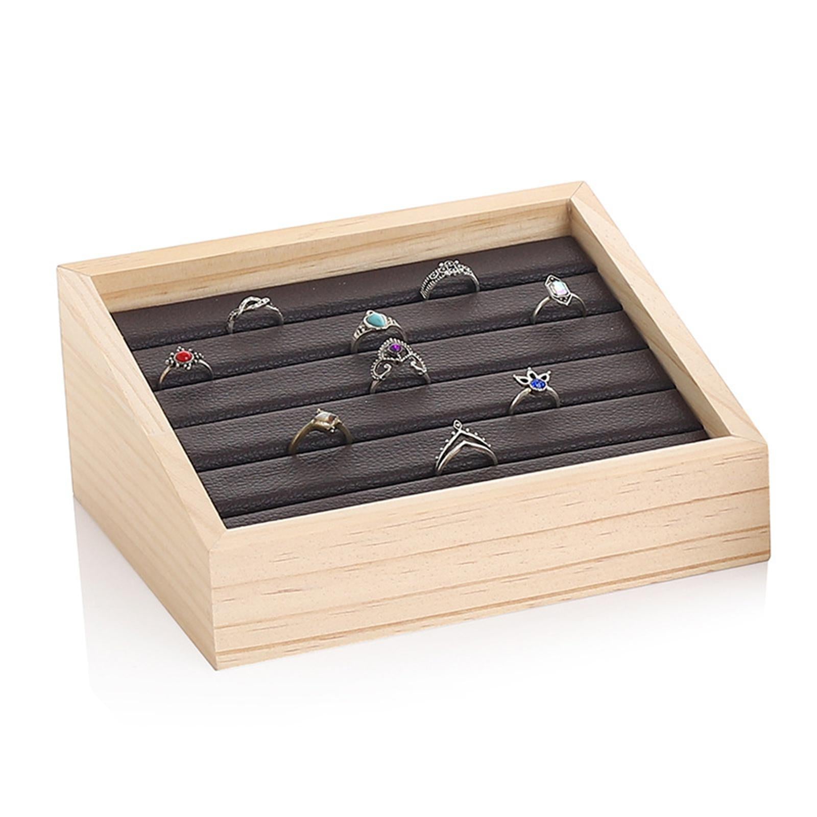 Jewelry Display Stand Decoration for Dresser Bracelet Girls Brown PU Leather