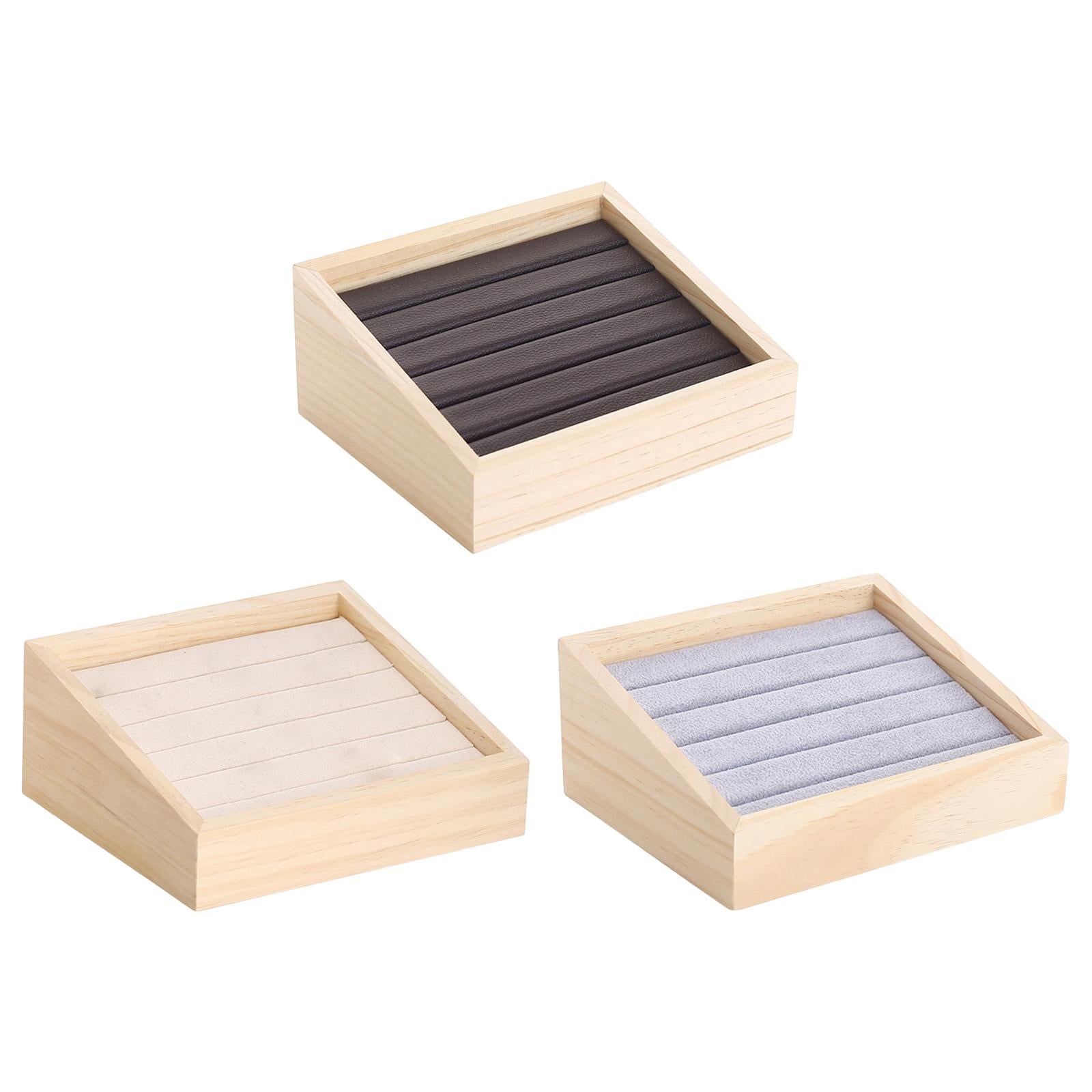 Jewelry Display Stand Decoration for Dresser Bracelet Girls Brown PU Leather