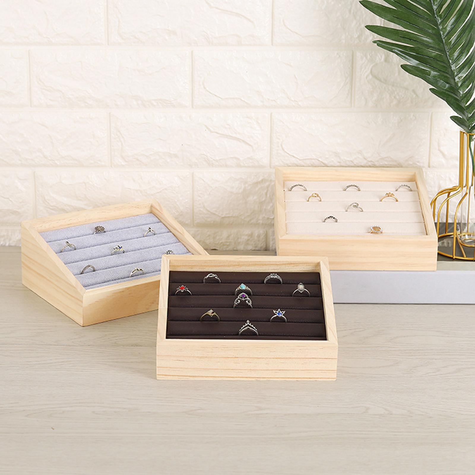 Jewelry Display Stand Decoration for Dresser Bracelet Girls Brown PU Leather