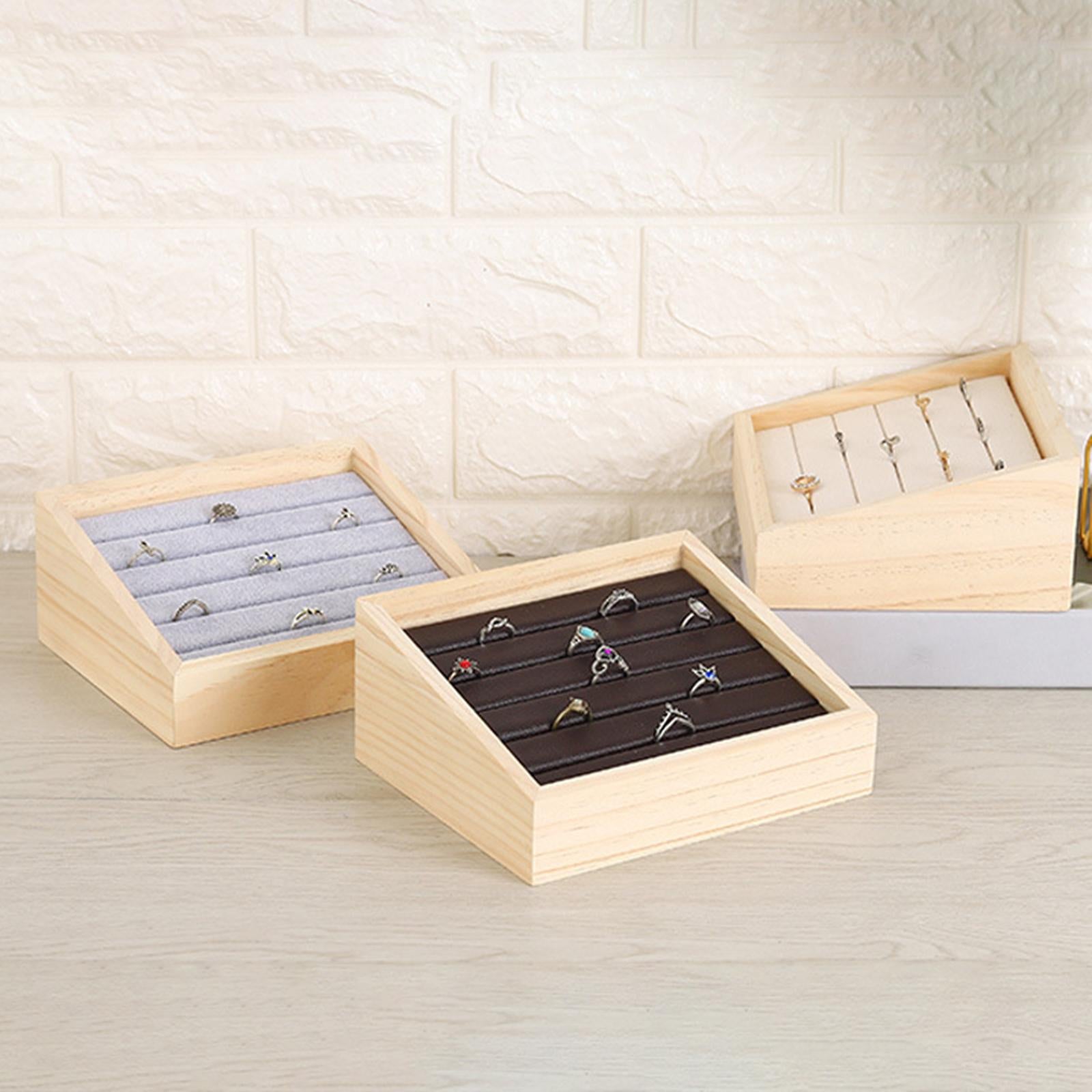 Jewelry Display Stand Decoration for Dresser Bracelet Girls Brown PU Leather