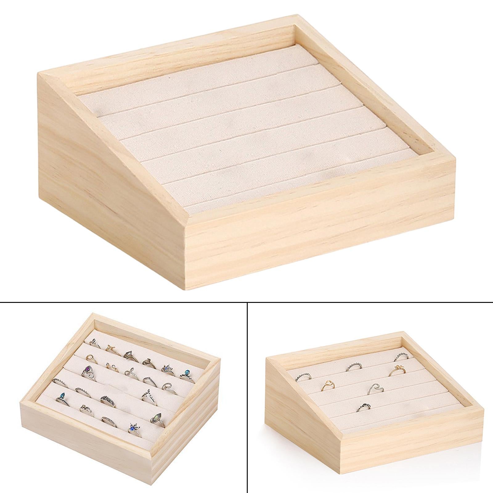 Jewelry Display Stand Decoration for Dresser Bracelet Girls Beige Fabric