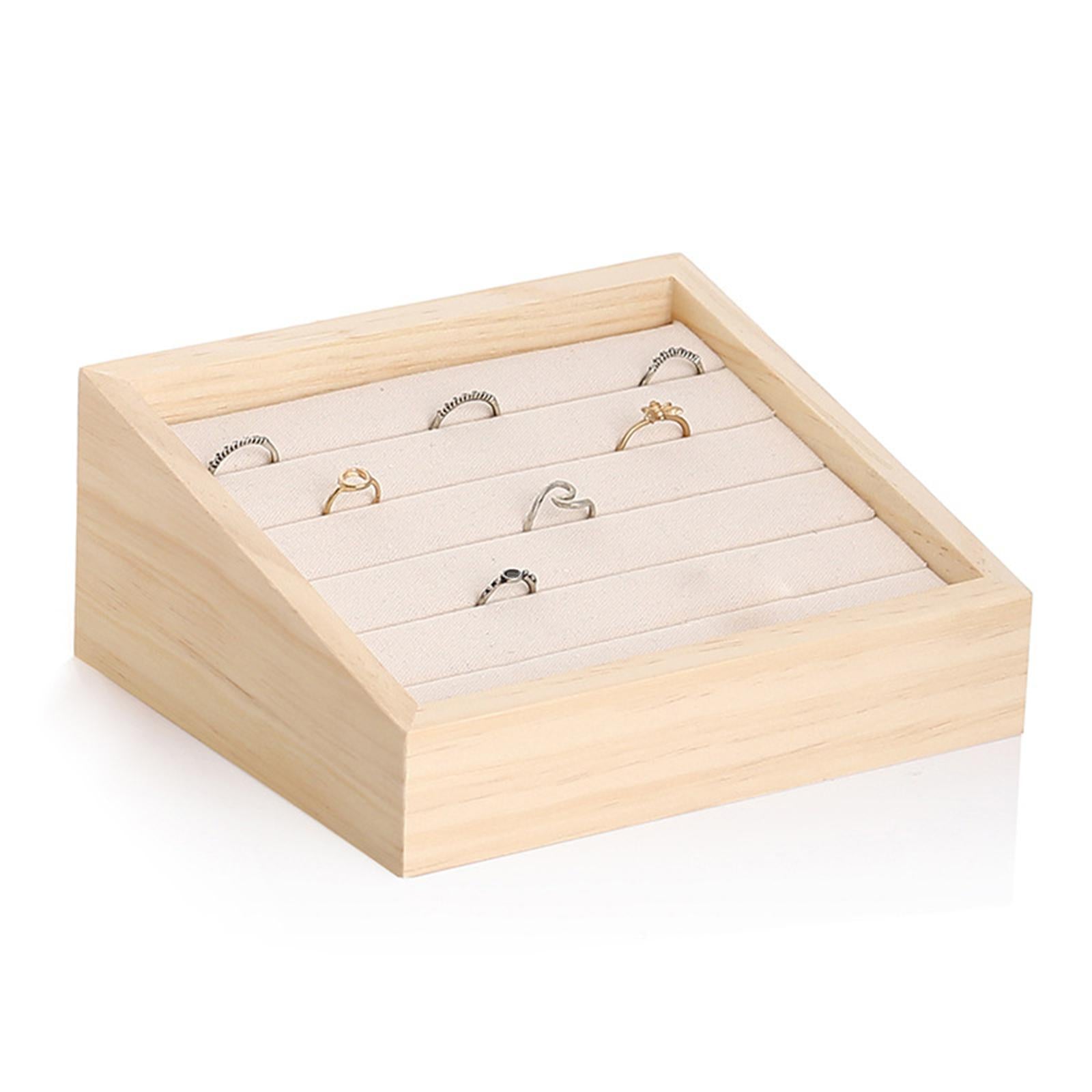 Jewelry Display Stand Decoration for Dresser Bracelet Girls Beige Fabric