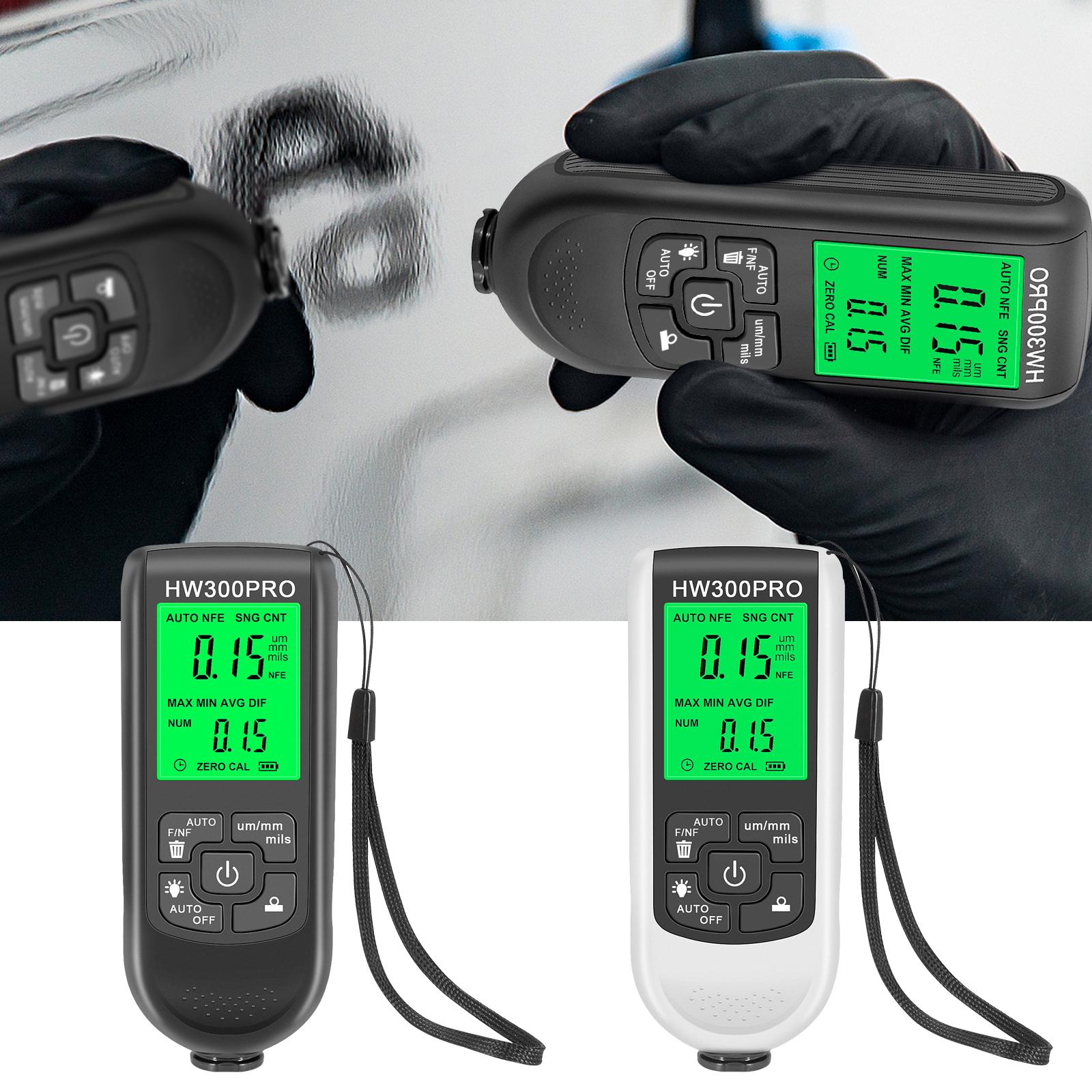 Coating Thickness Gauge Professional Digital Display for Automotive Black