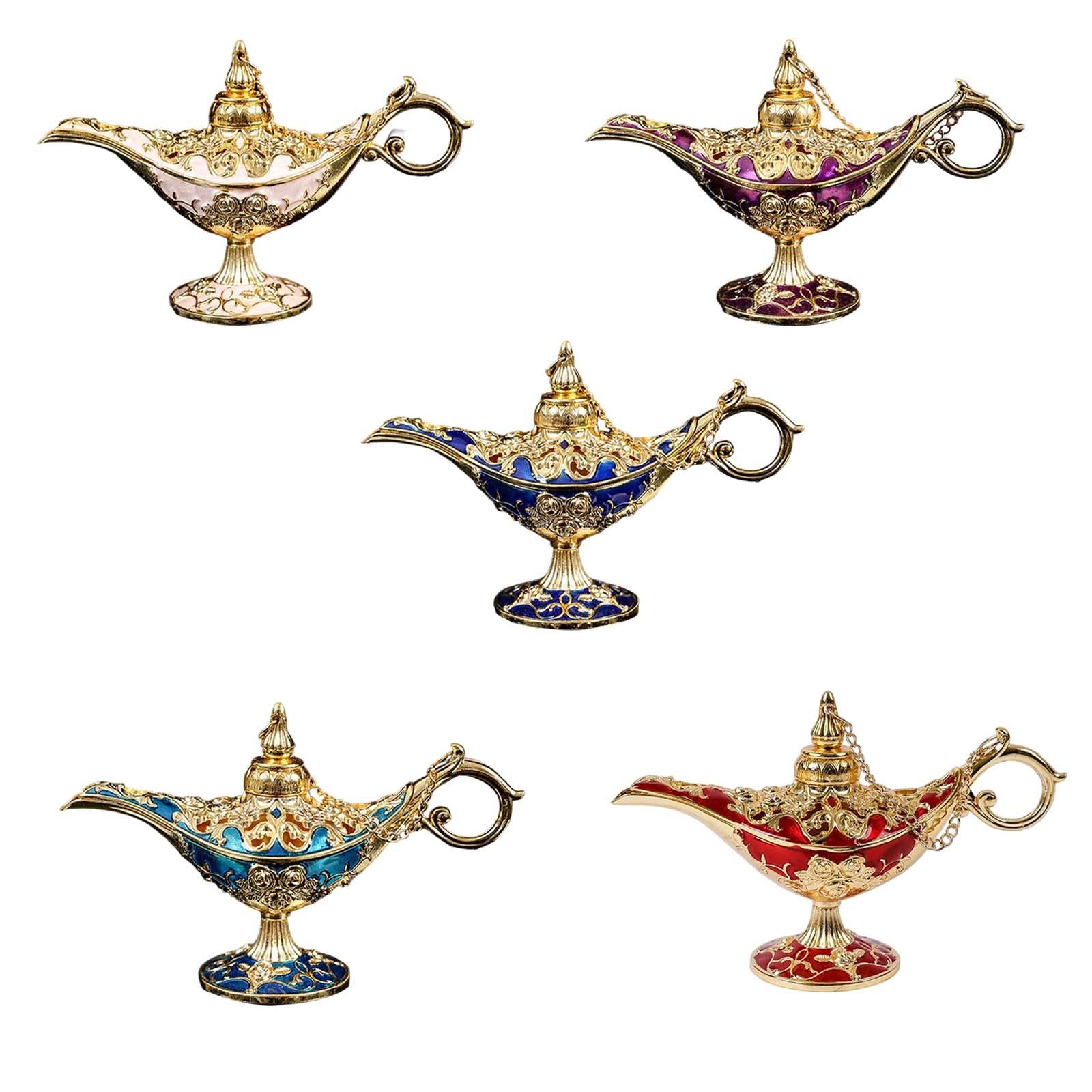 Retro Style Wishing Oil Lamp Pot Arts Crafts for Party Wedding Decoration White